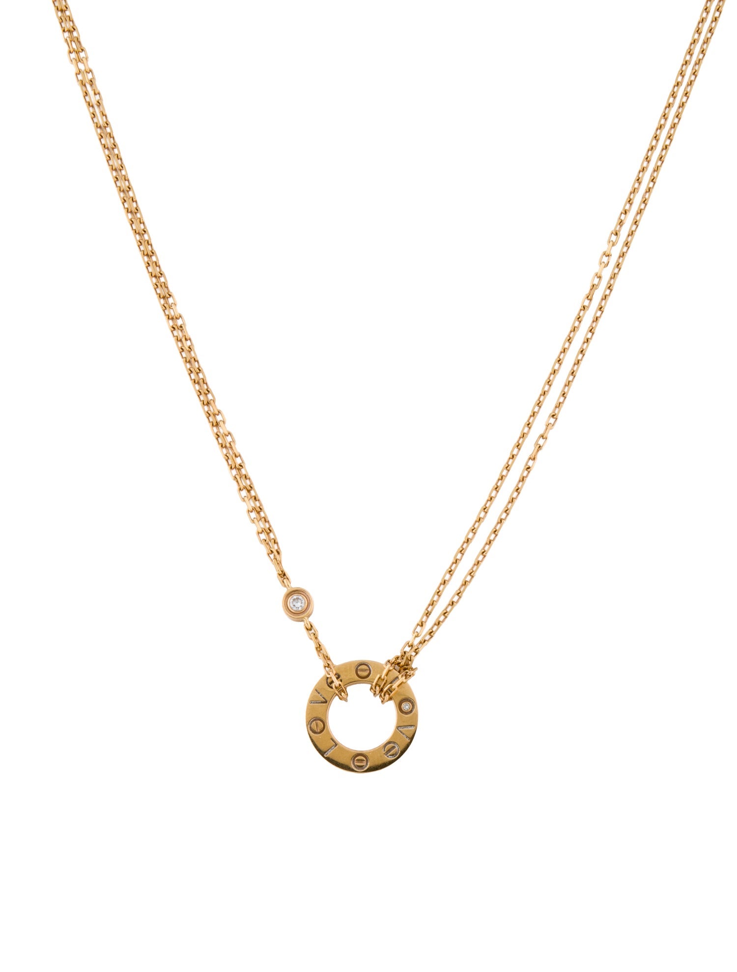 Cartier LOVE Pendant Necklace, 2 Diamonds
