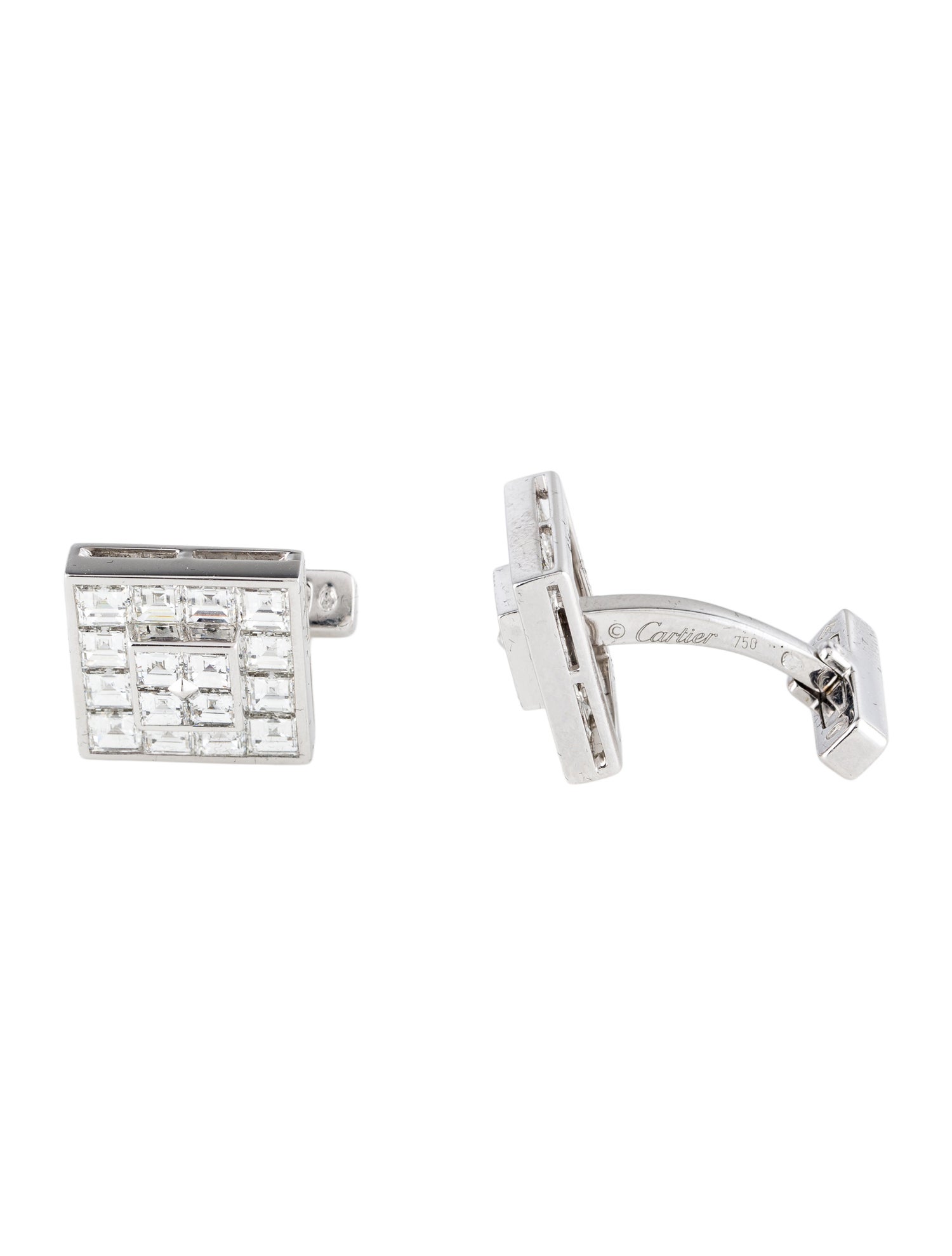Cartier 18K Diamond Cufflinks