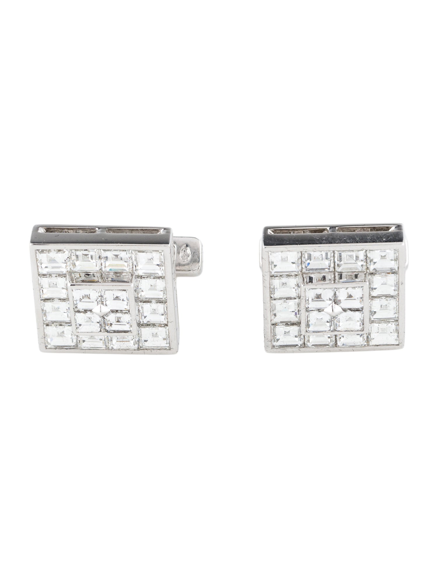 Cartier 18K Diamond Cufflinks