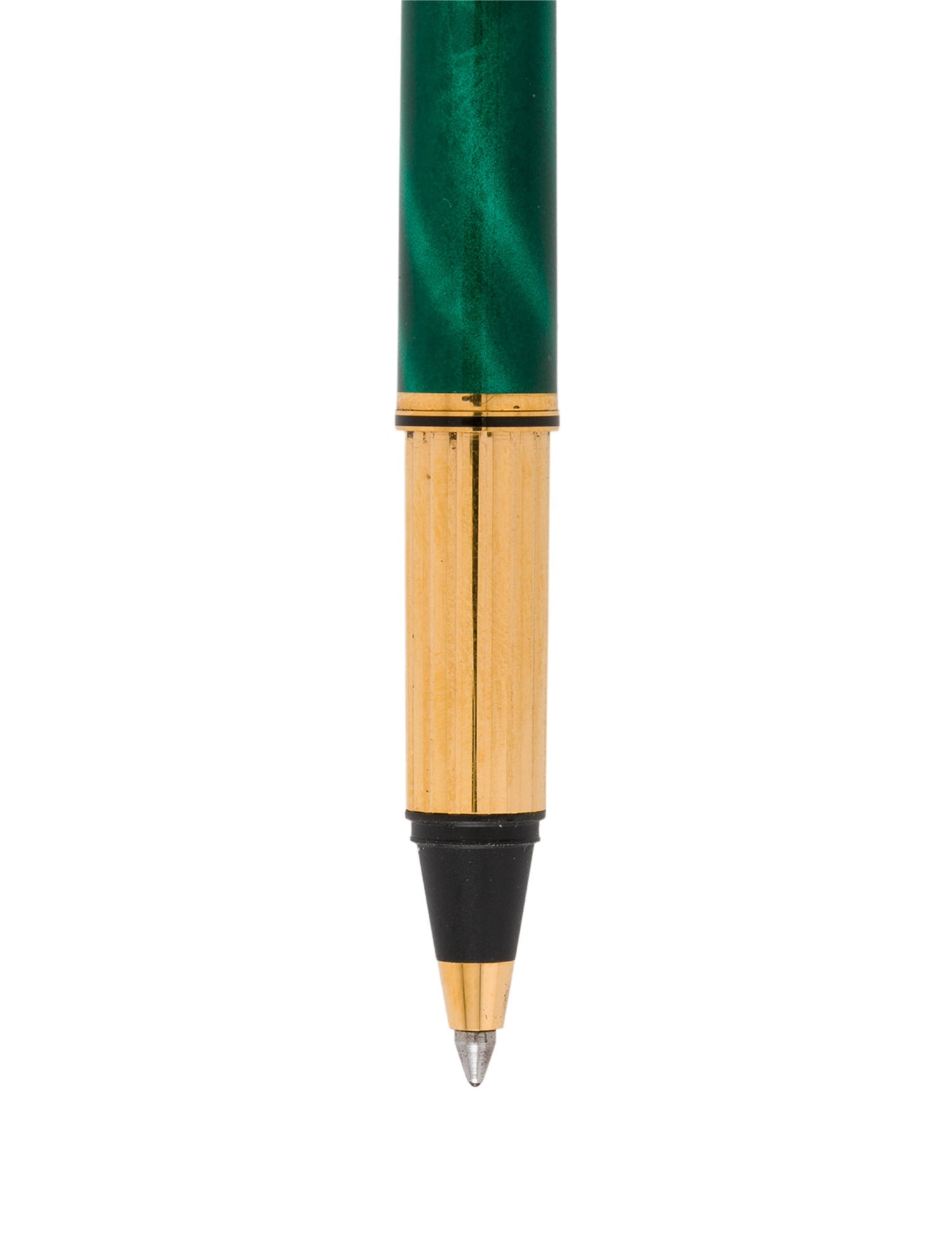 Cartier Trinity Malachite Rollerball Pen & Leather Sleeve Set