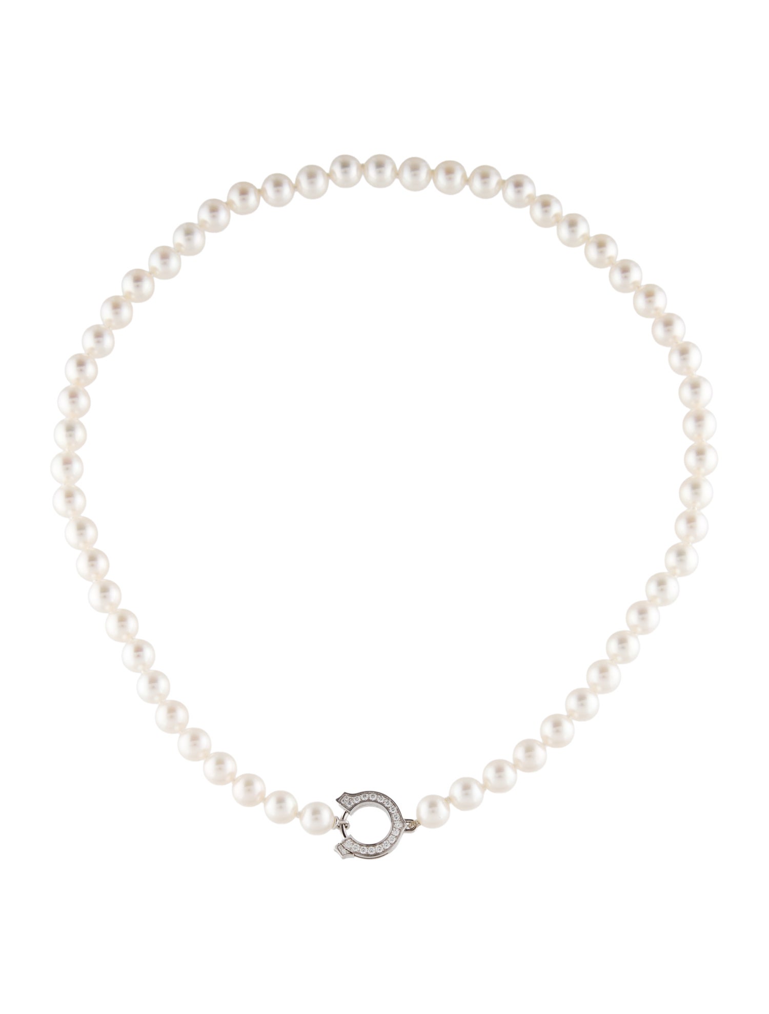 Cartier Pearl & Diamond C de Cartier Necklace