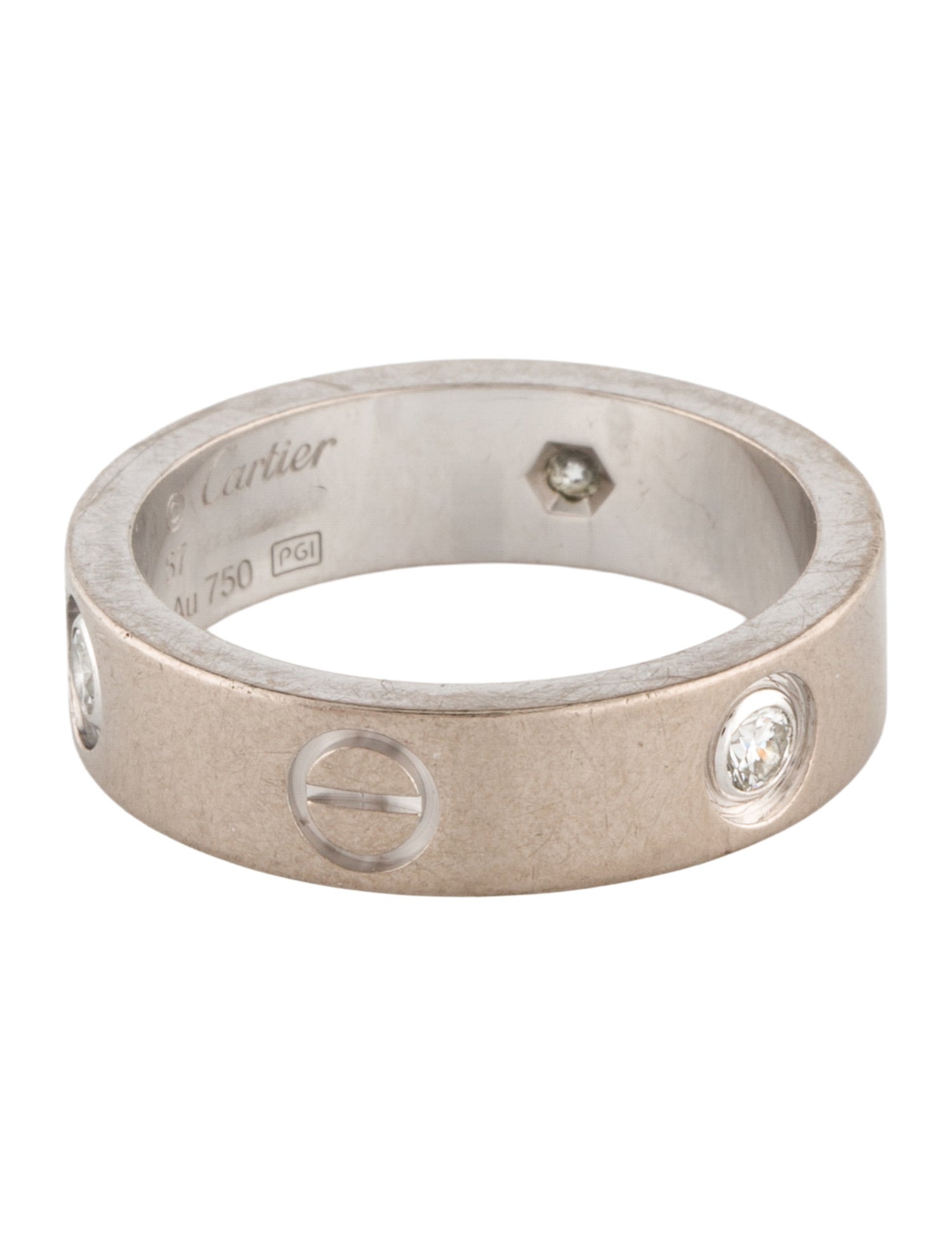 Cartier 3 Diamond Classic LOVE Ring