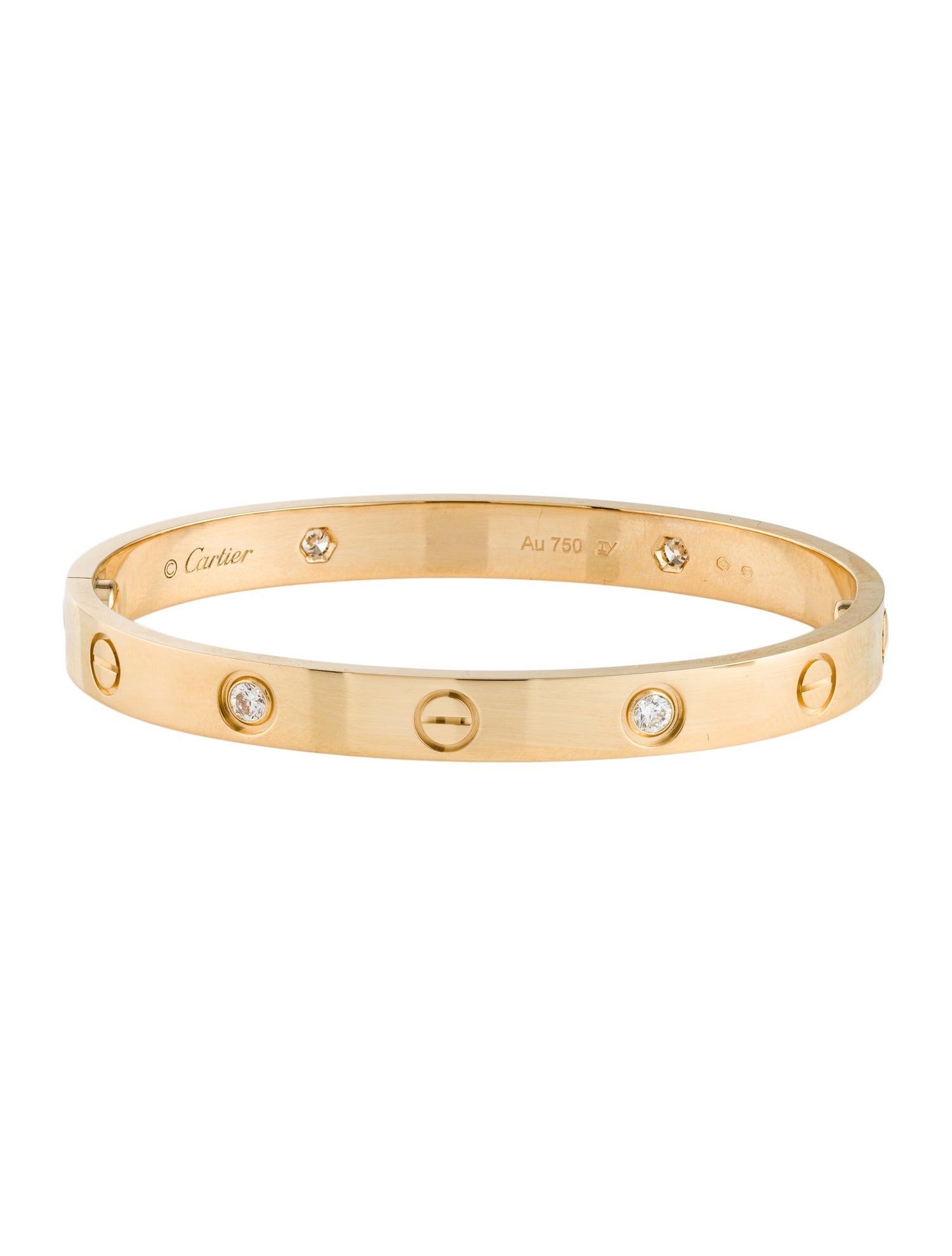 Cartier LOVE Bracelet, Classic Model, 4 Diamonds