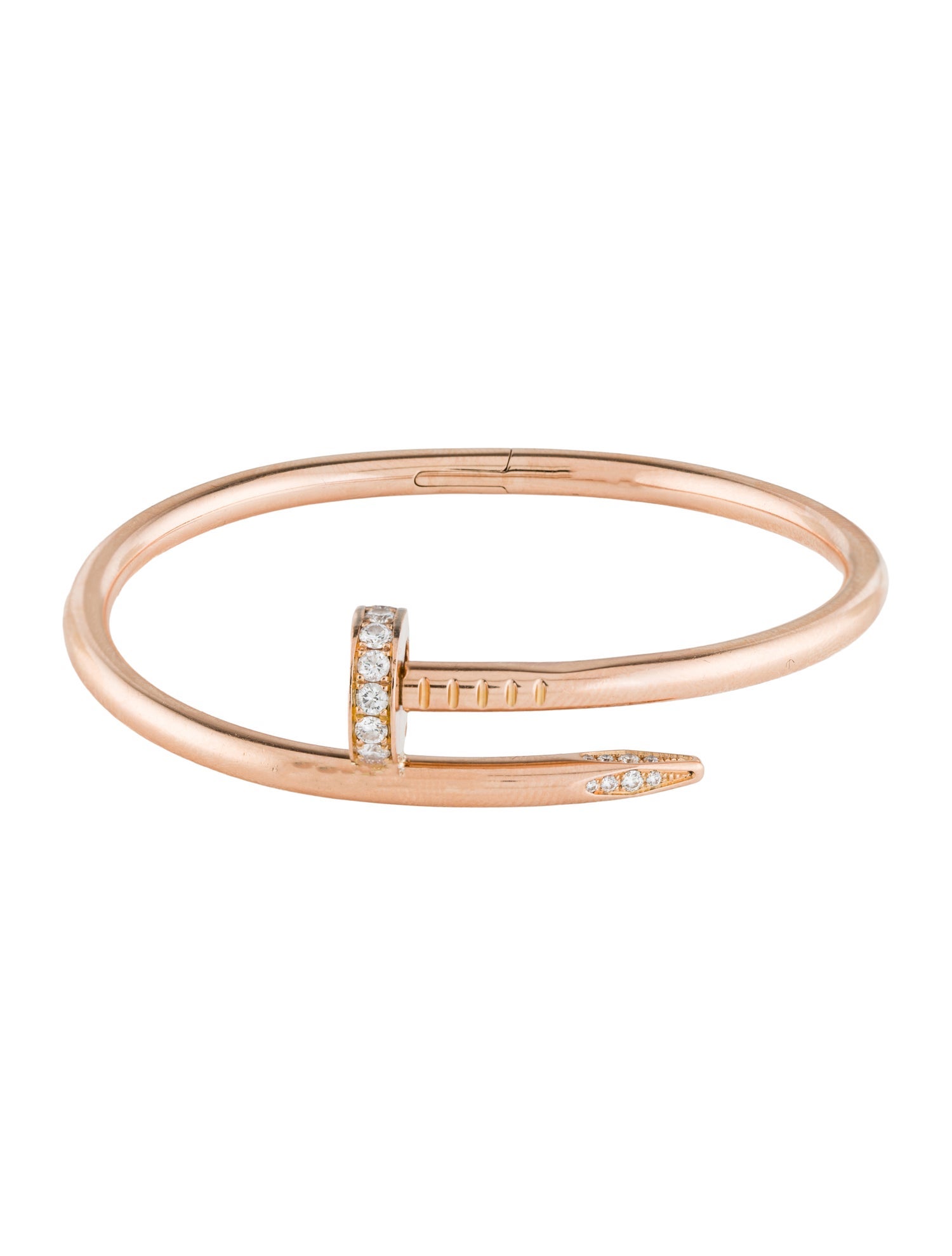 Cartier Juste un Clou Bracelet, Classic Model, Half-Pavéd