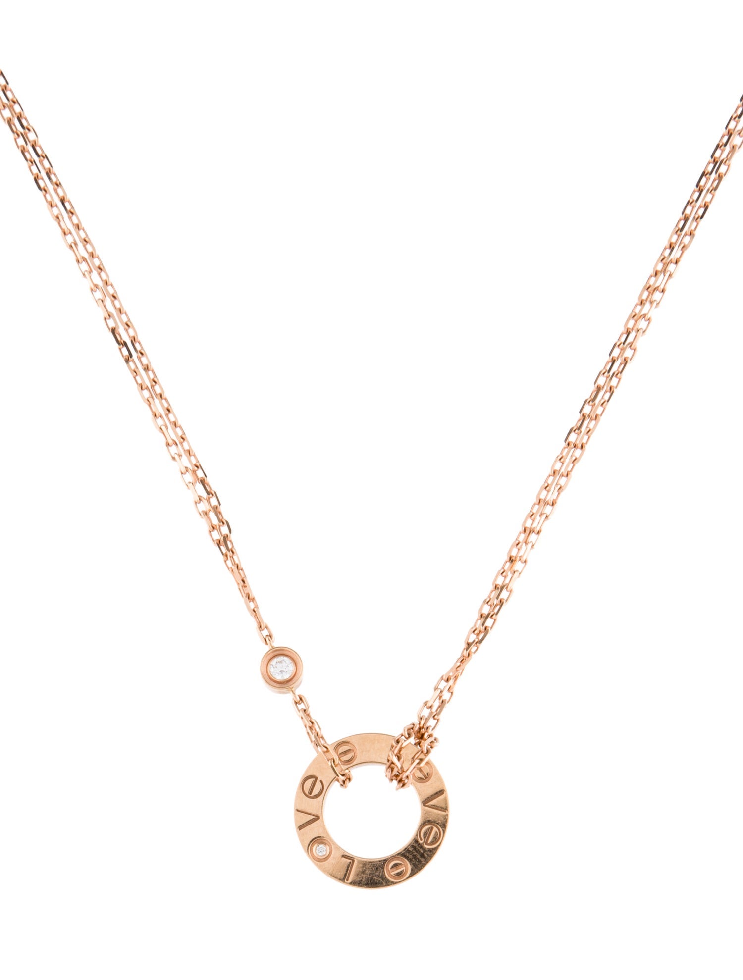 Cartier 2 Diamond LOVE Pendant