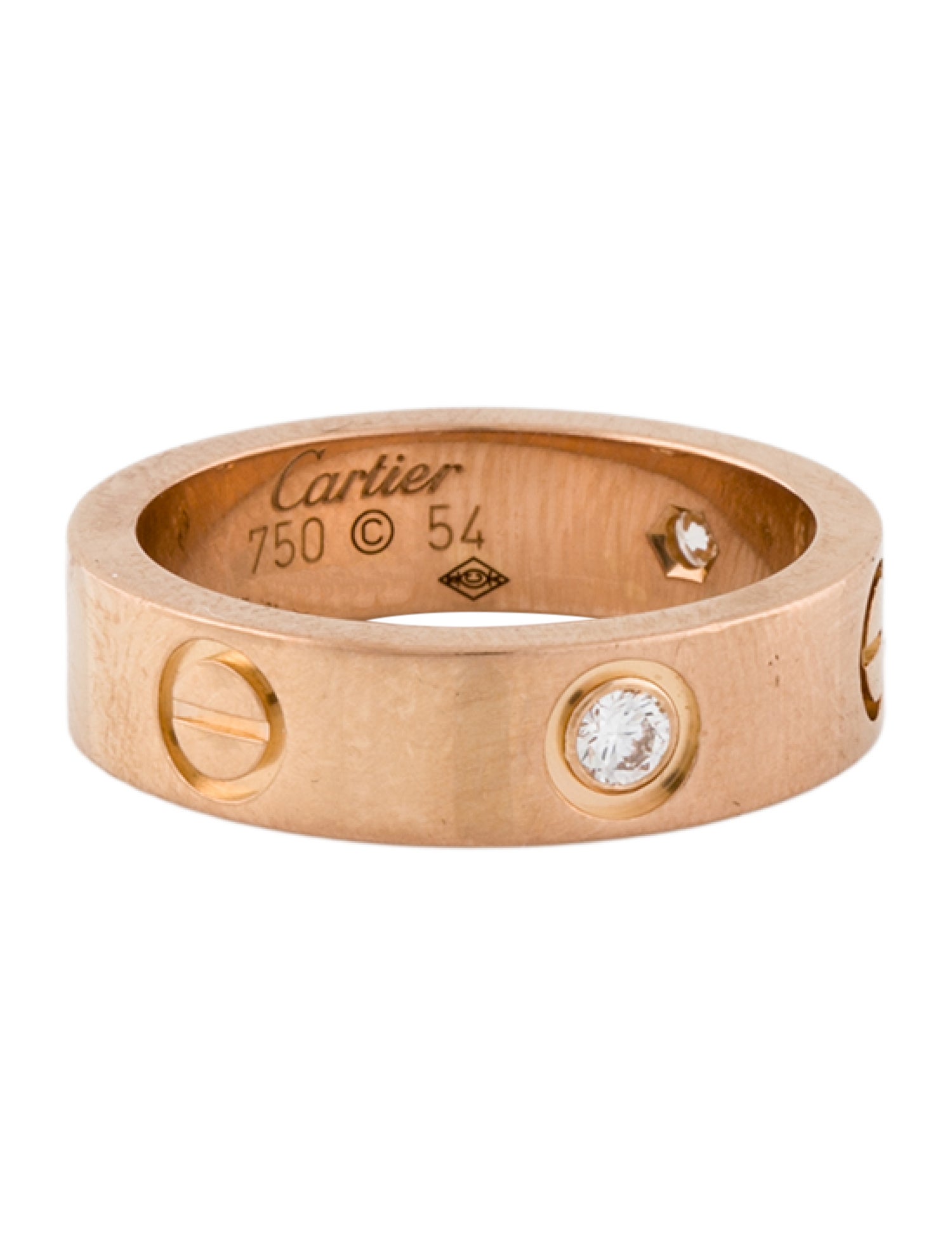 Cartier 3 Diamond LOVE Ring, Classic Model