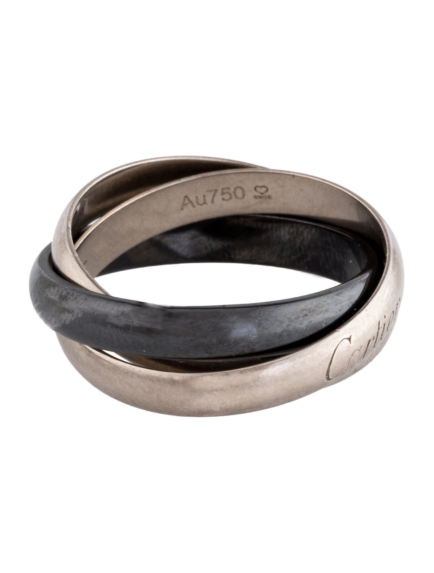 Cartier Ceramic Trinity Ring, Classic Model