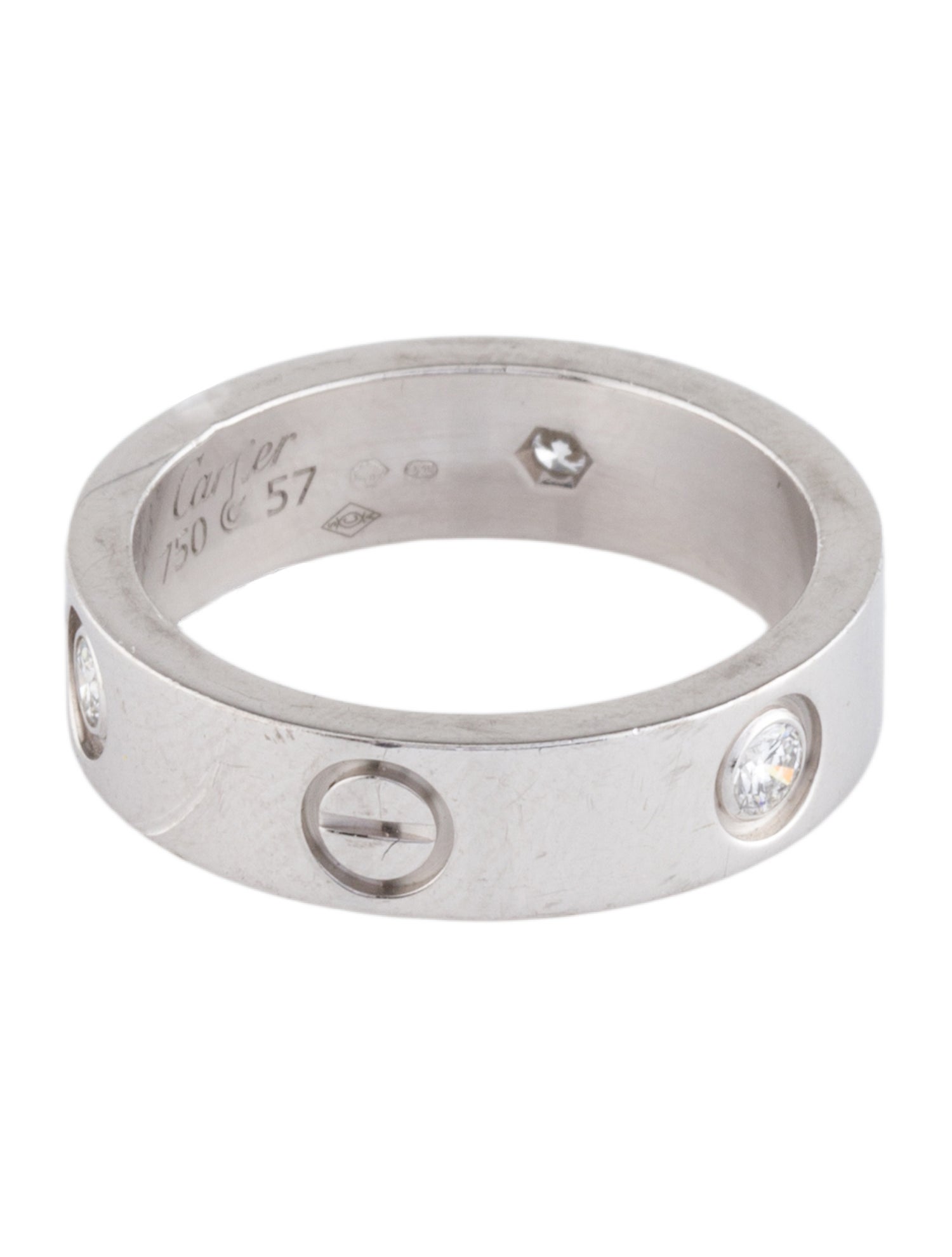 Cartier 3 Diamonds LOVE Ring, Classic Model