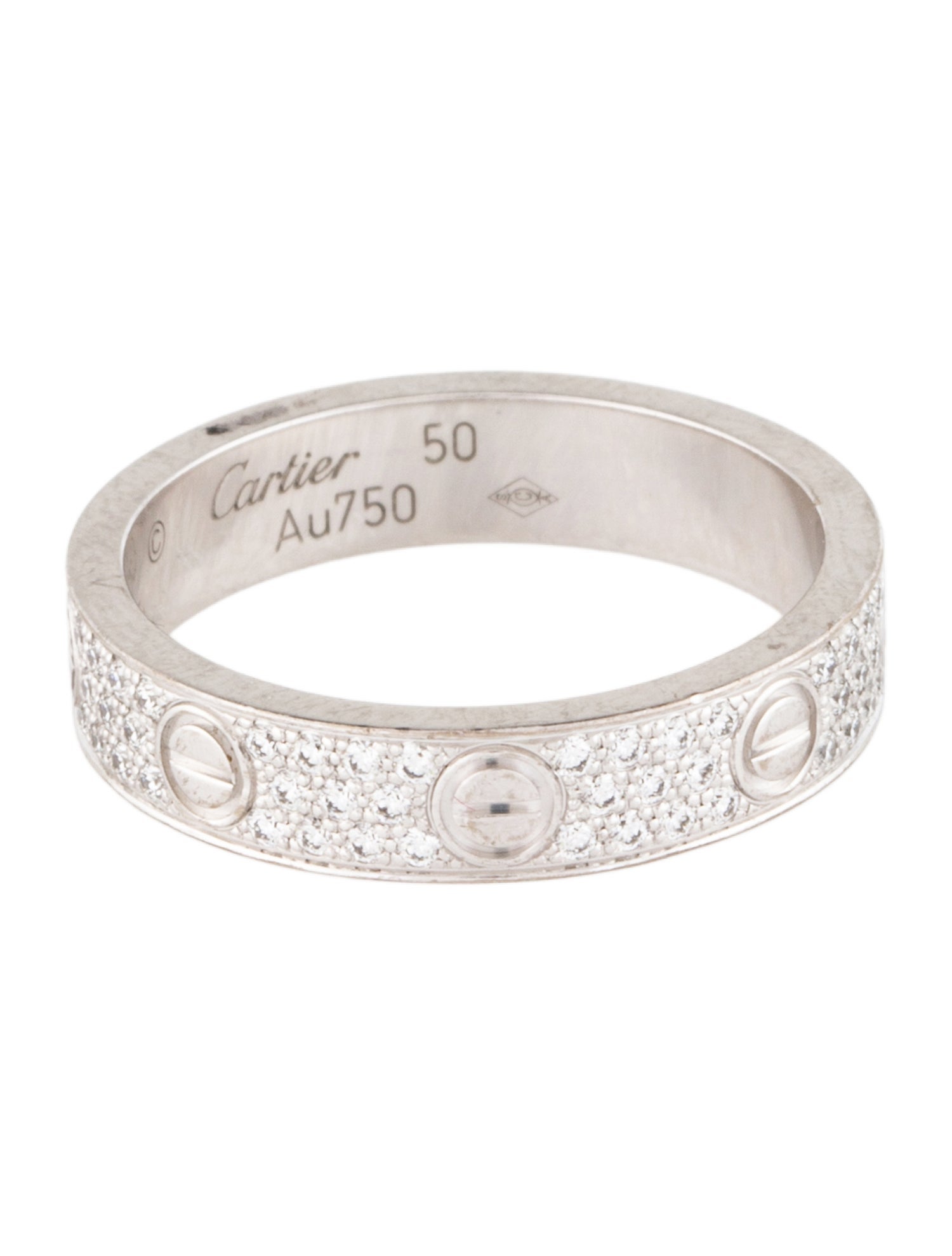 Cartier LOVE Ring, Small Model, Pavéd