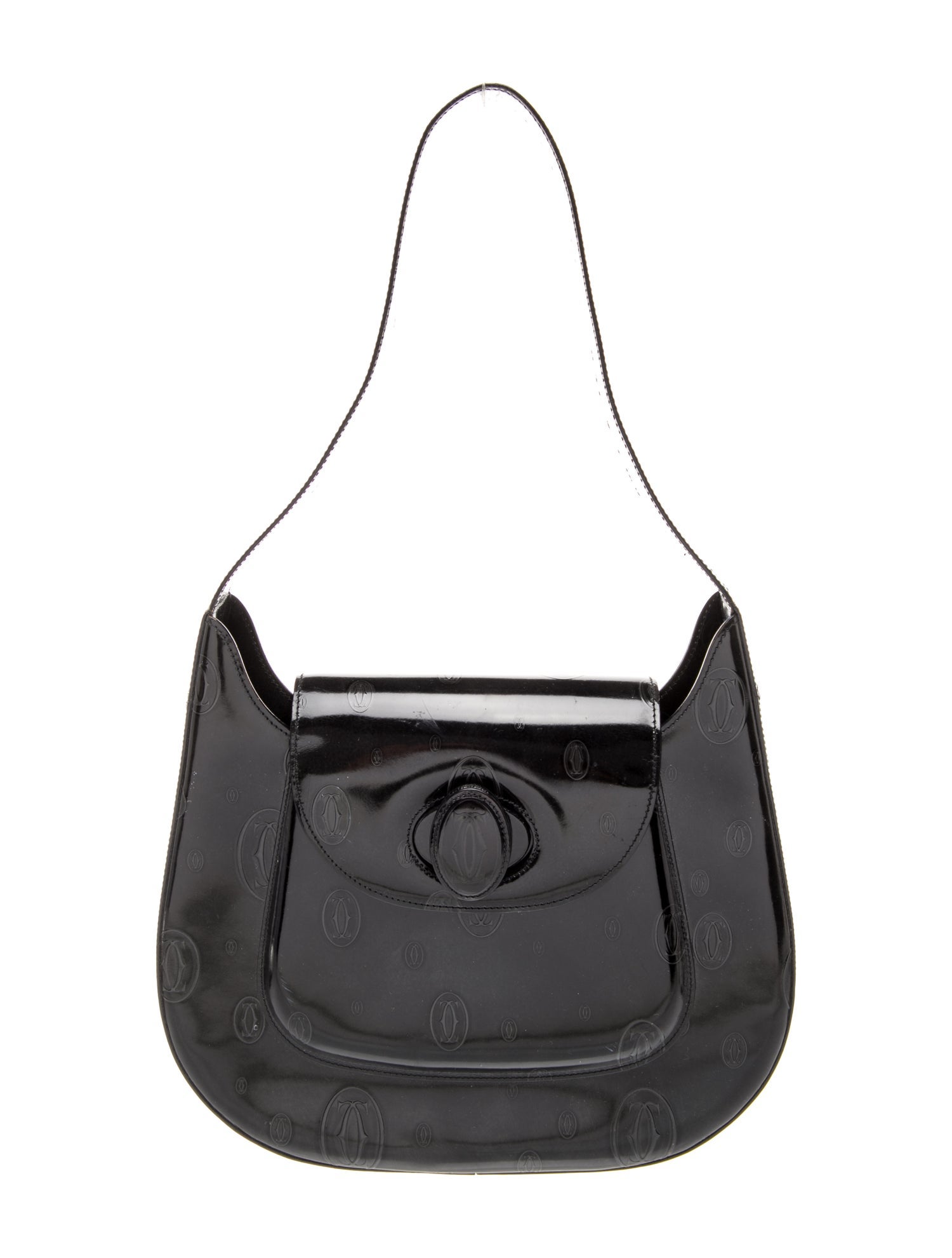 Cartier Patent Leather Shoulder Bag