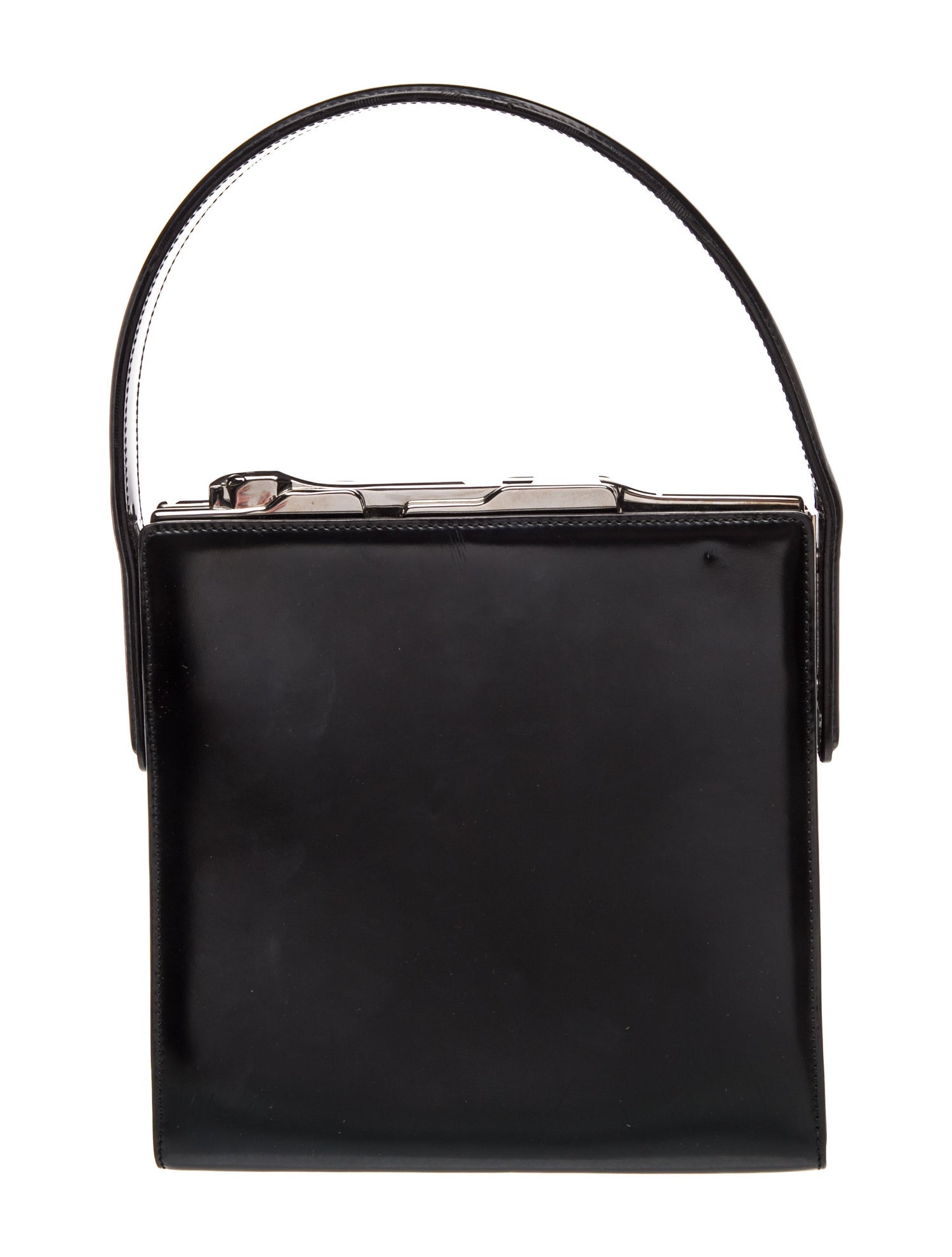 Cartier Patent Leather Top Handle Bag