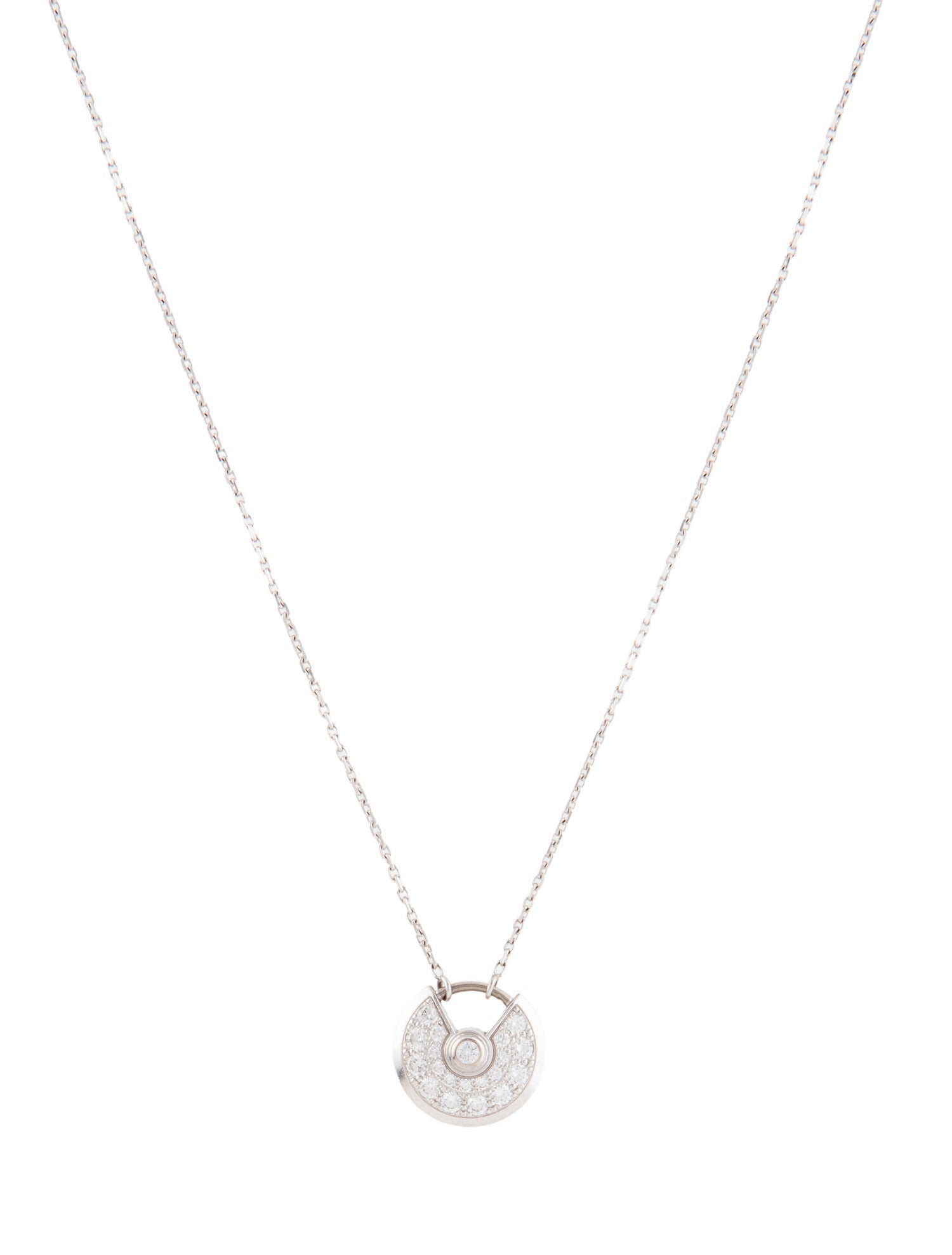 Cartier Amulette de Cartier Pendant Necklace, Pavéd