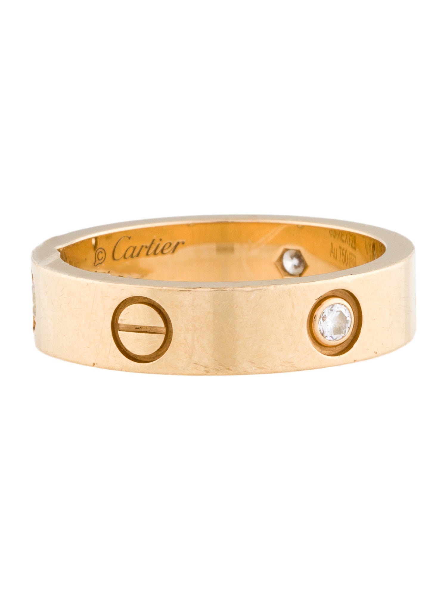 Cartier 3 Diamonds LOVE Ring, Classic Model