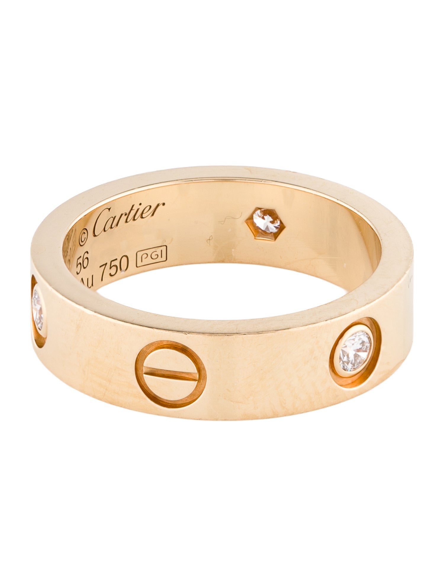 Cartier 3 Diamond LOVE Ring