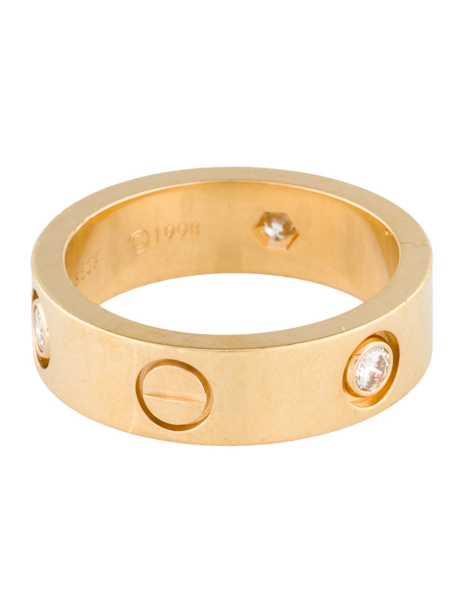 Cartier 3 Diamonds LOVE Ring, Classic Model