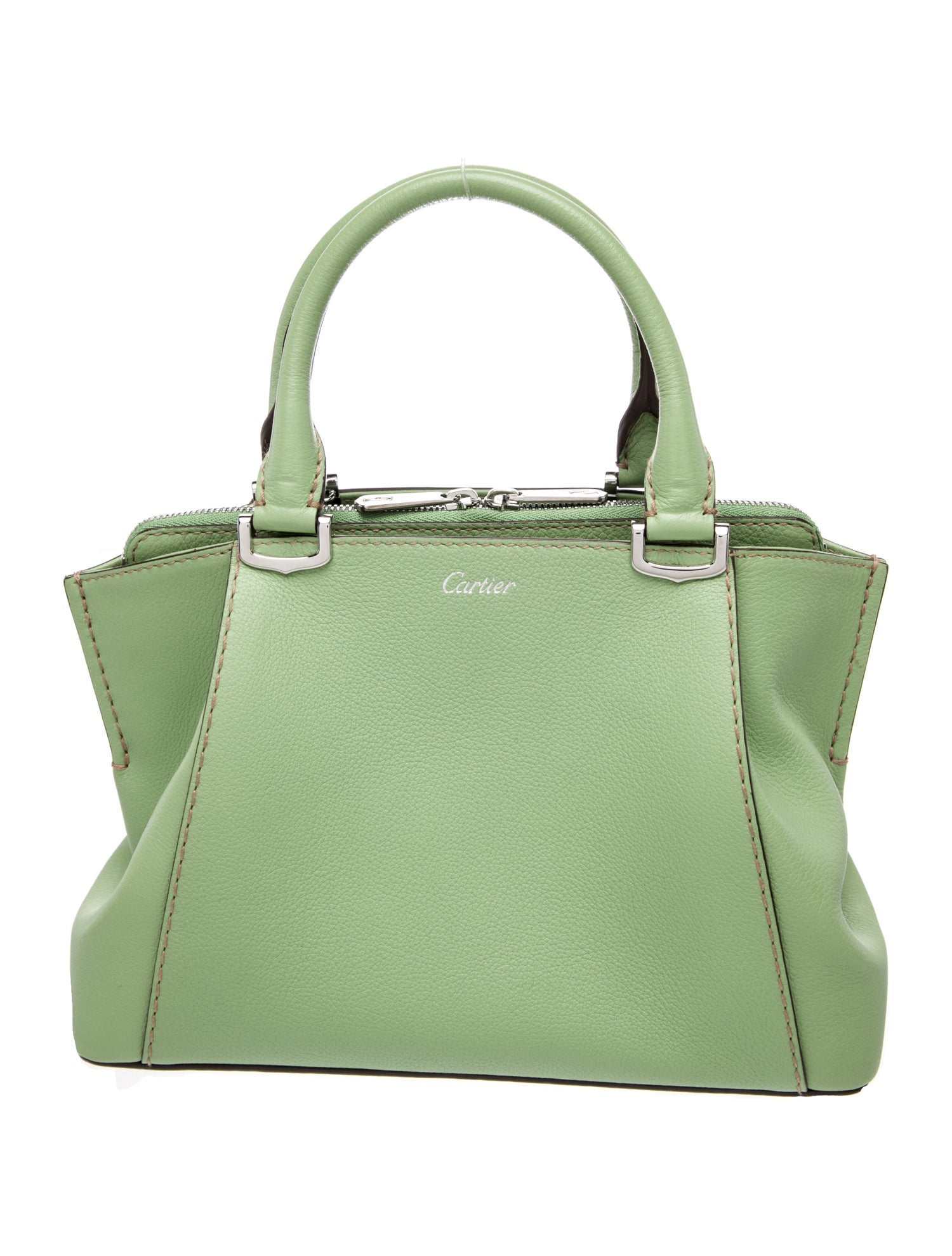 Cartier Leather Top Handle Bag