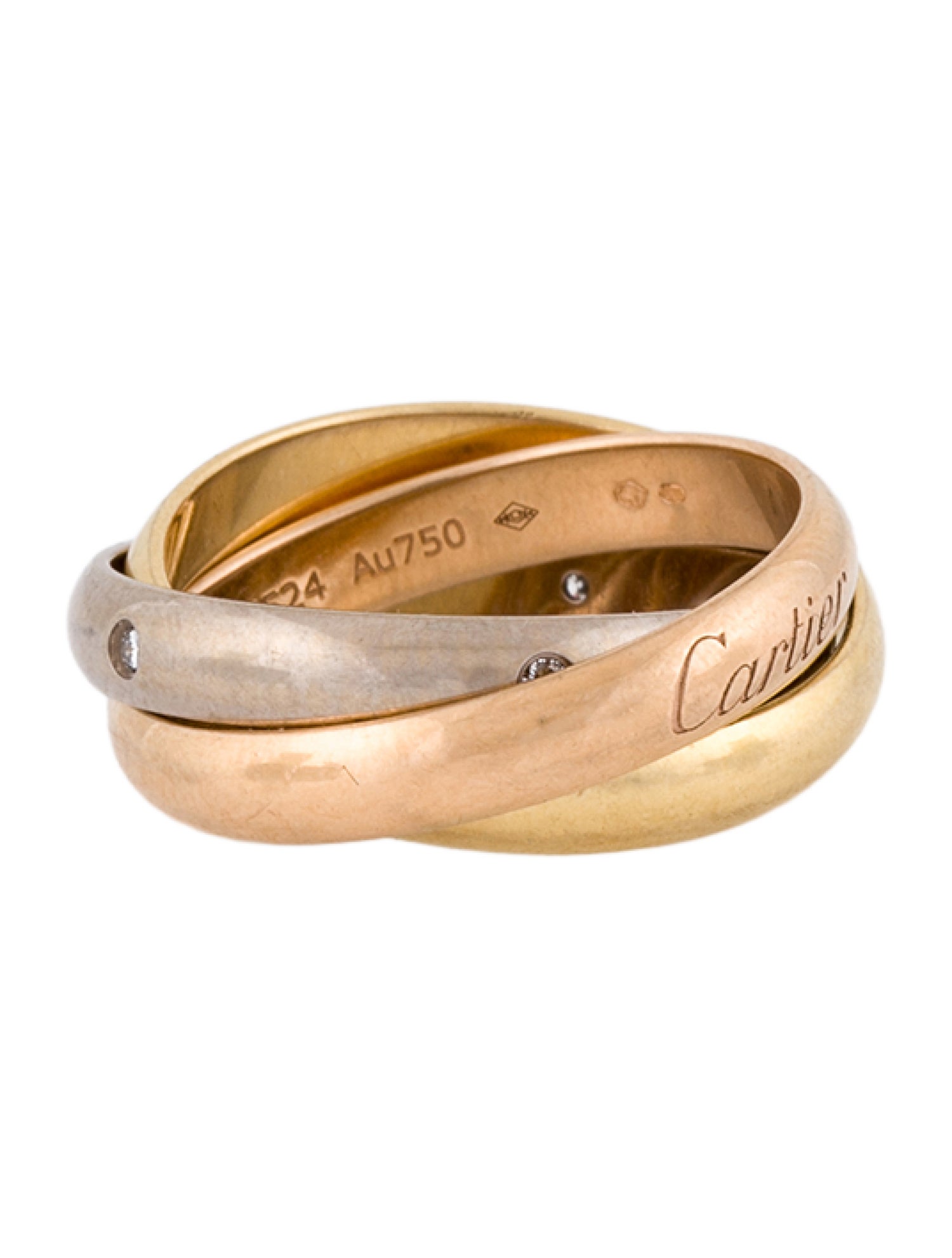 Cartier 5 Diamonds Trinity Ring, Classic Model