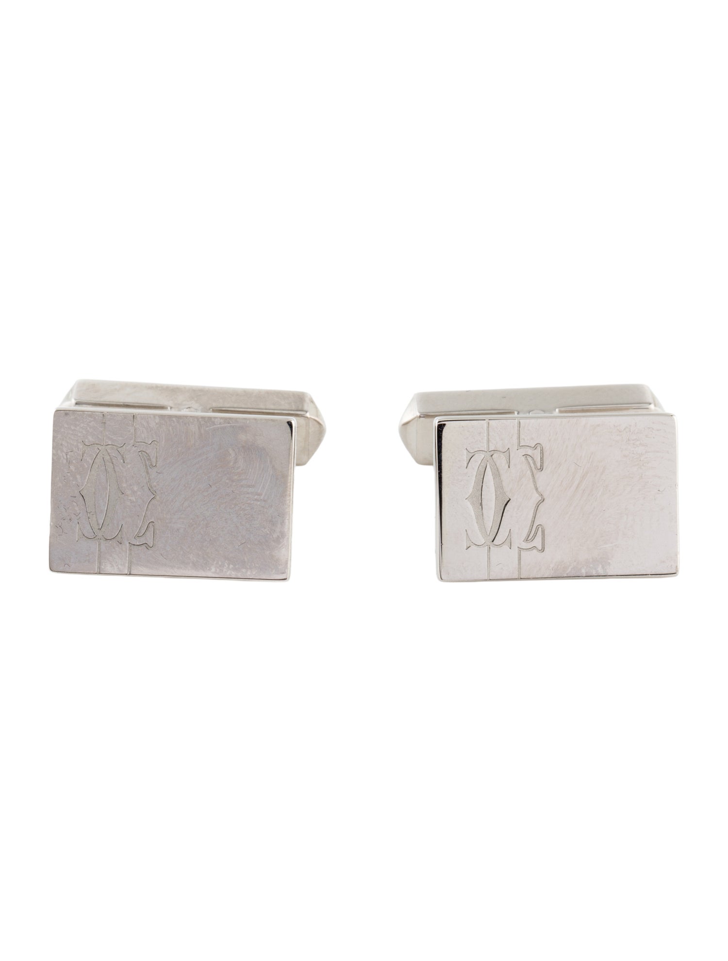 Cartier Lines and Logo Cufflinks