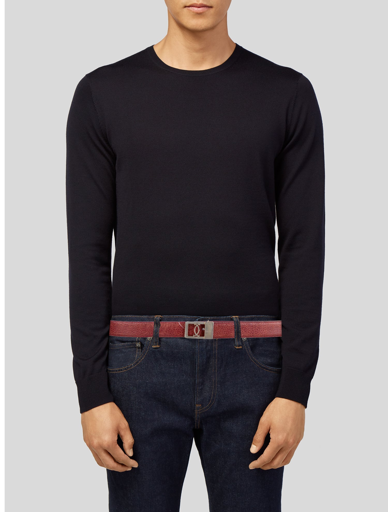 Must de Cartier Skinny Leather Belt