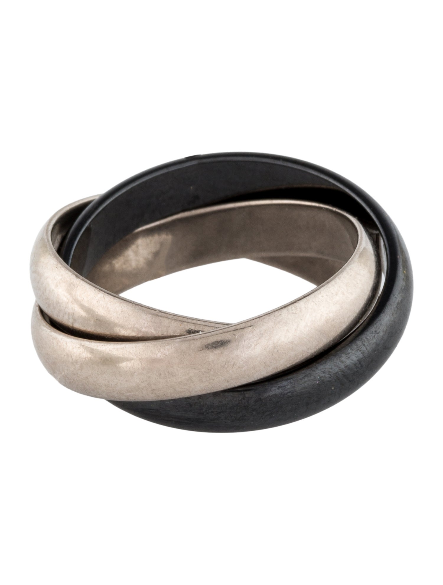 Cartier Ceramic Trinity Ring, Classic Model