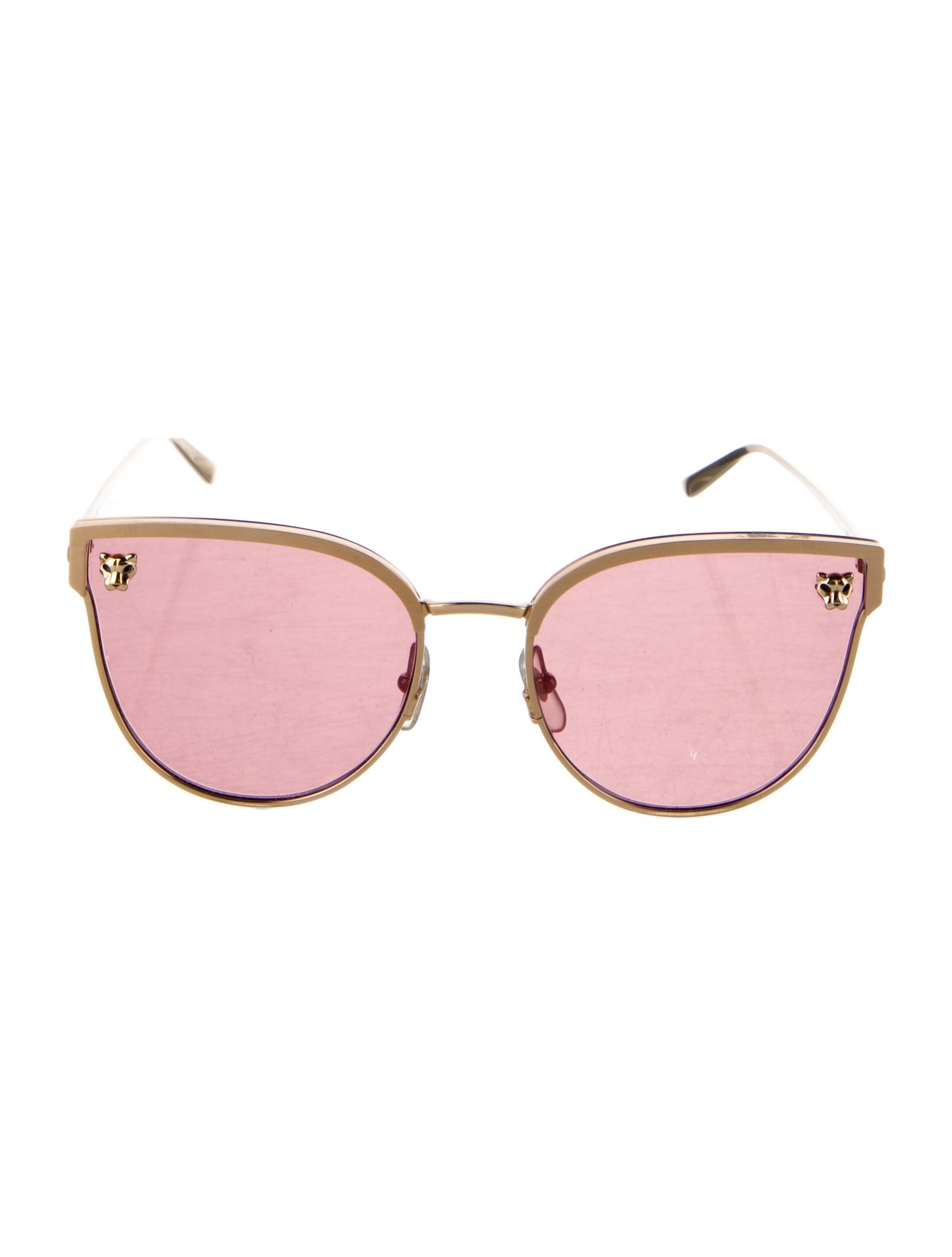 Cartier Panthere De Cartier Feline Head Accent Sunglasses