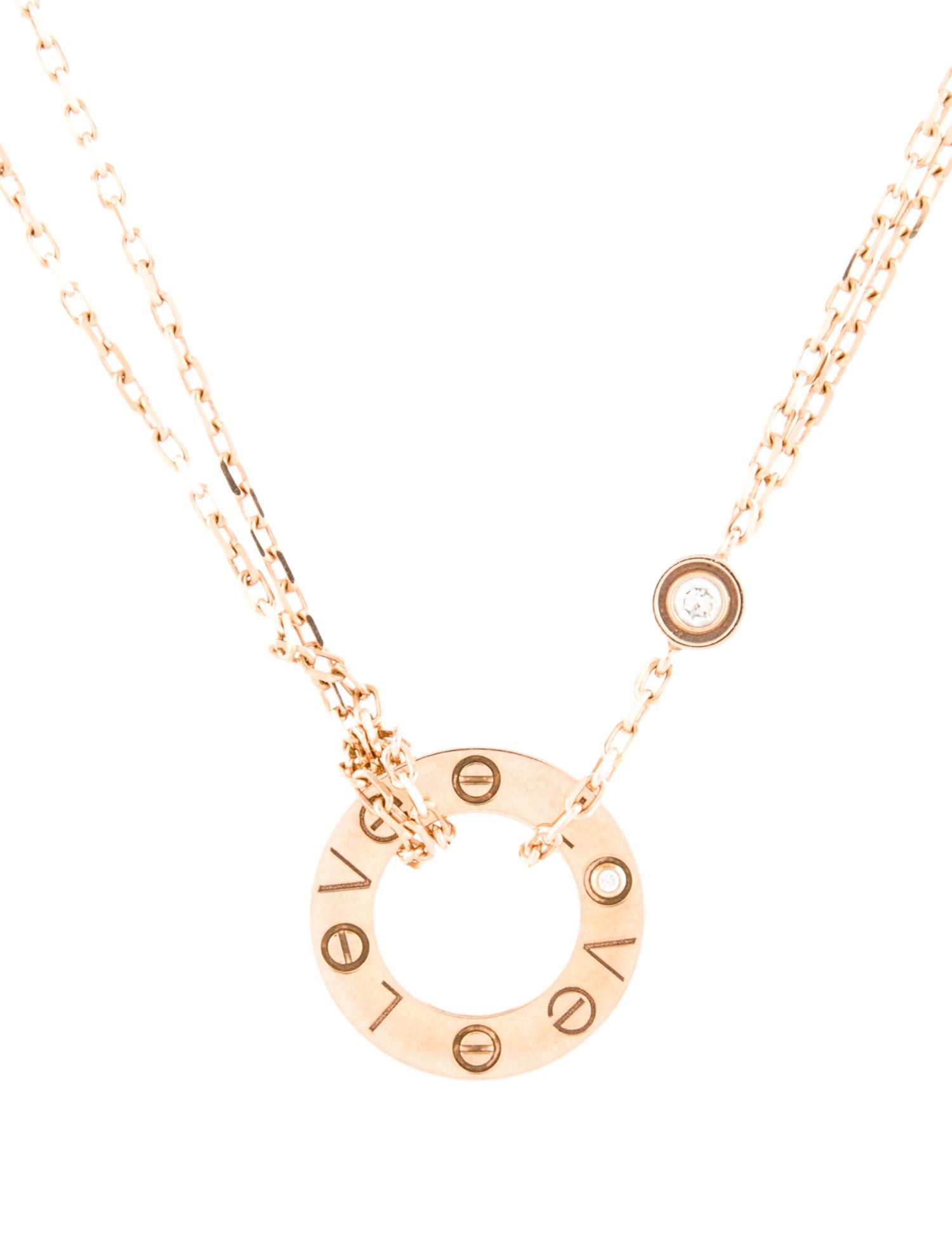 Cartier 2 Diamonds LOVE Pendant Necklace