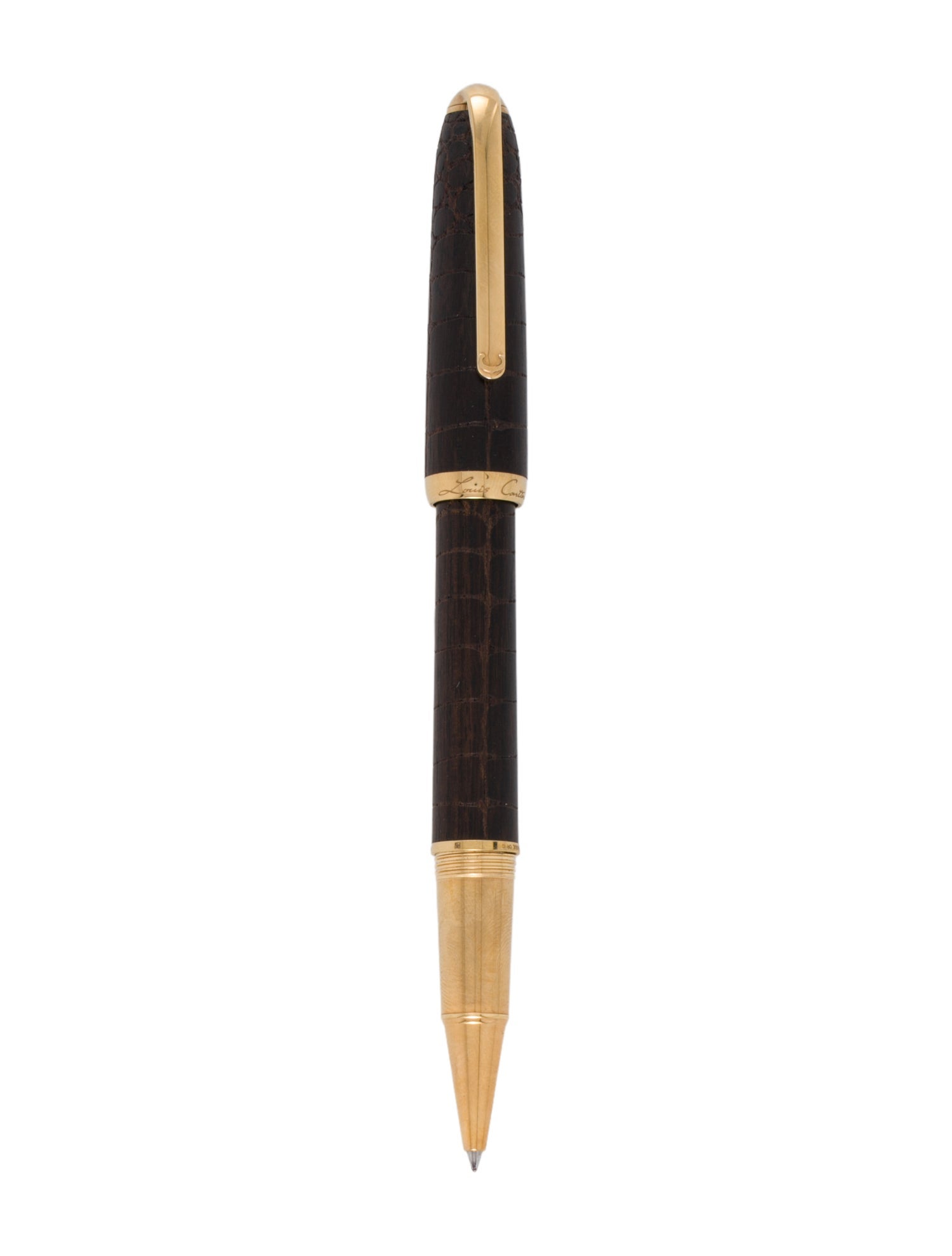 Cartier Louis Cartier Ebony Wood Croco Rollerball Pen