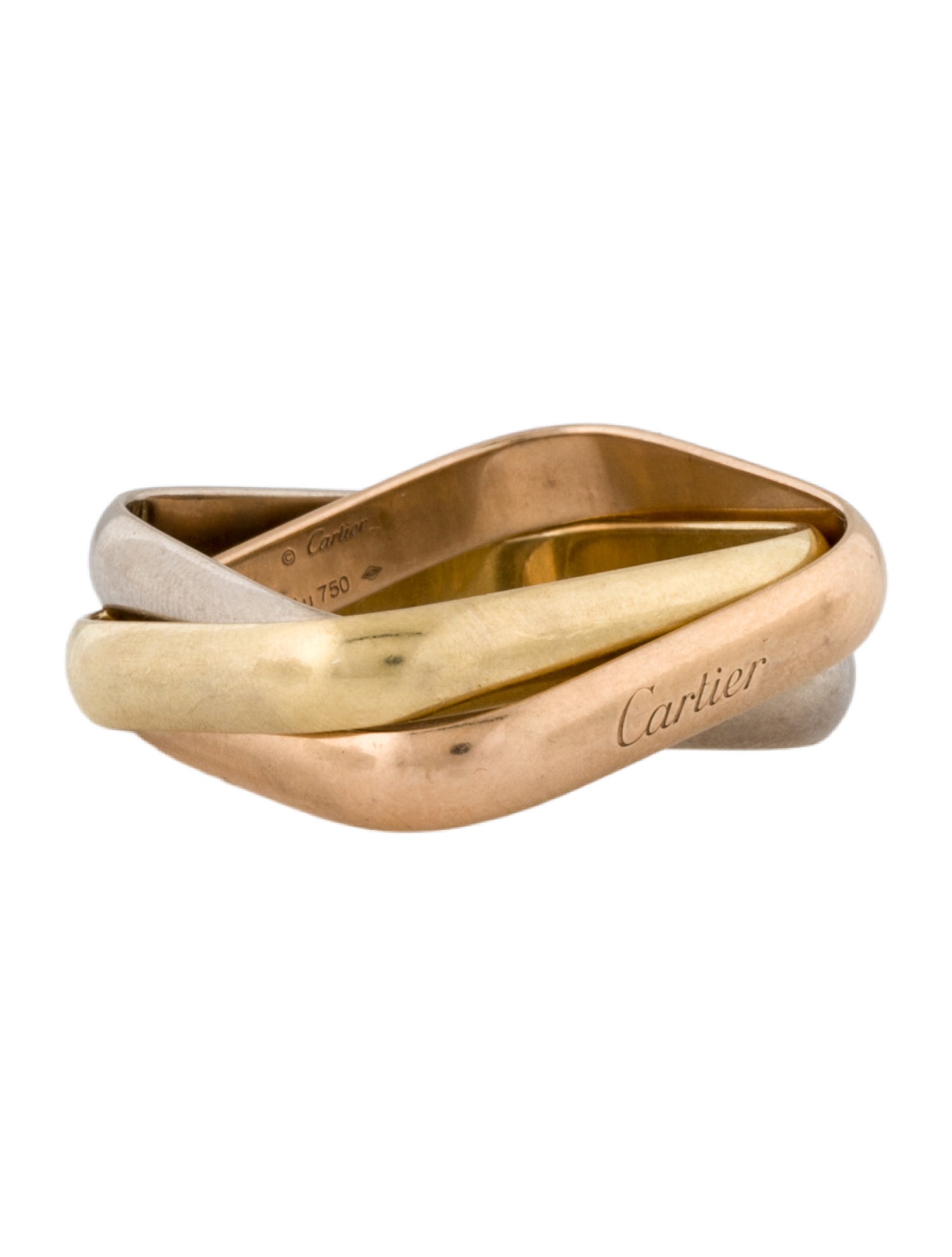 Cartier Cushion Shaped Trinity Ring, Classic Model