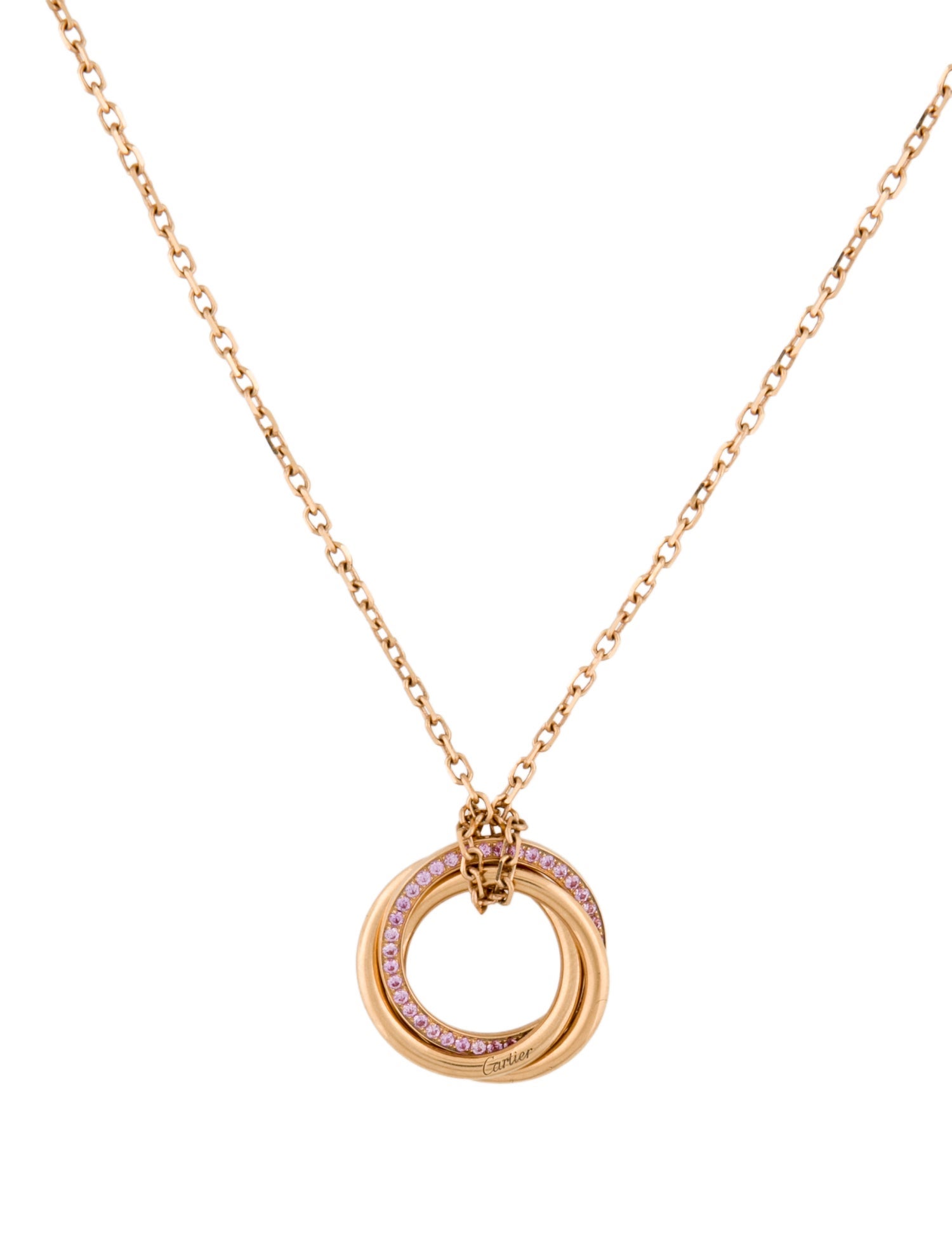Cartier Sapphire Trinity Pendant Necklace