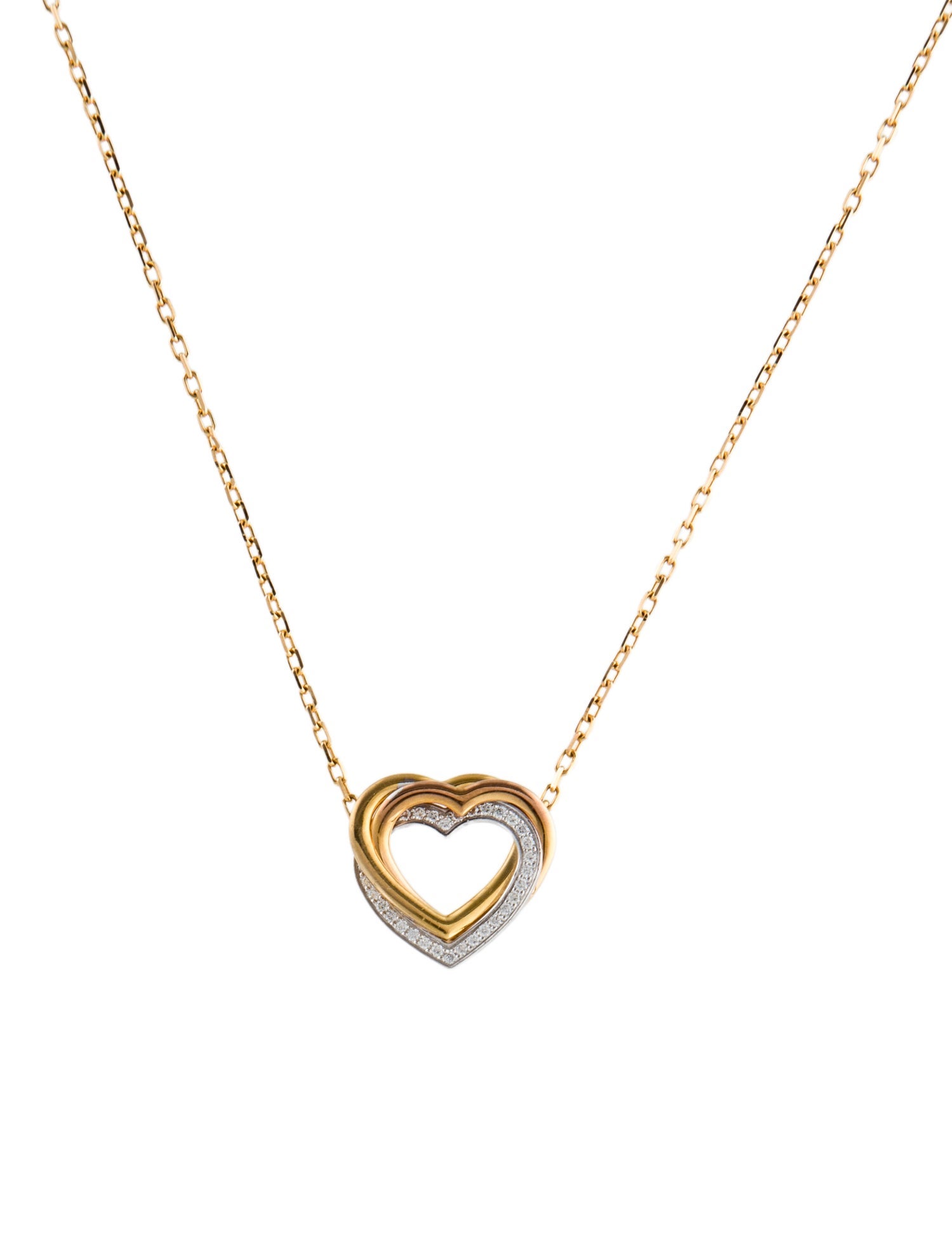 Cartier Diamond Trinity Heart Necklace