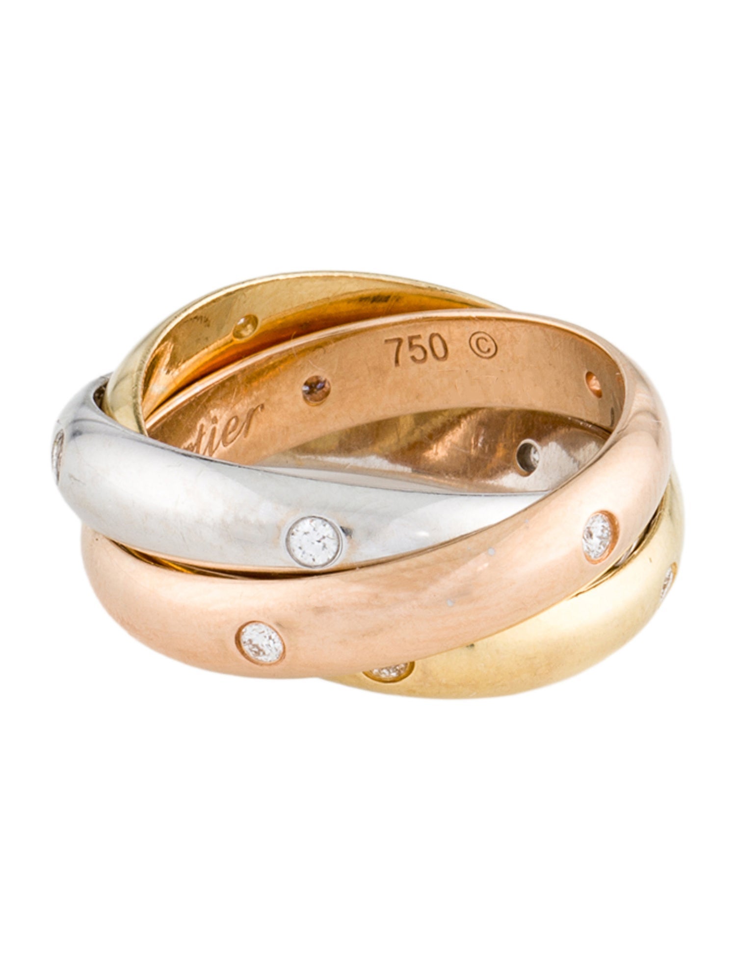 Cartier Trinity Ring, 15 Diamonds
