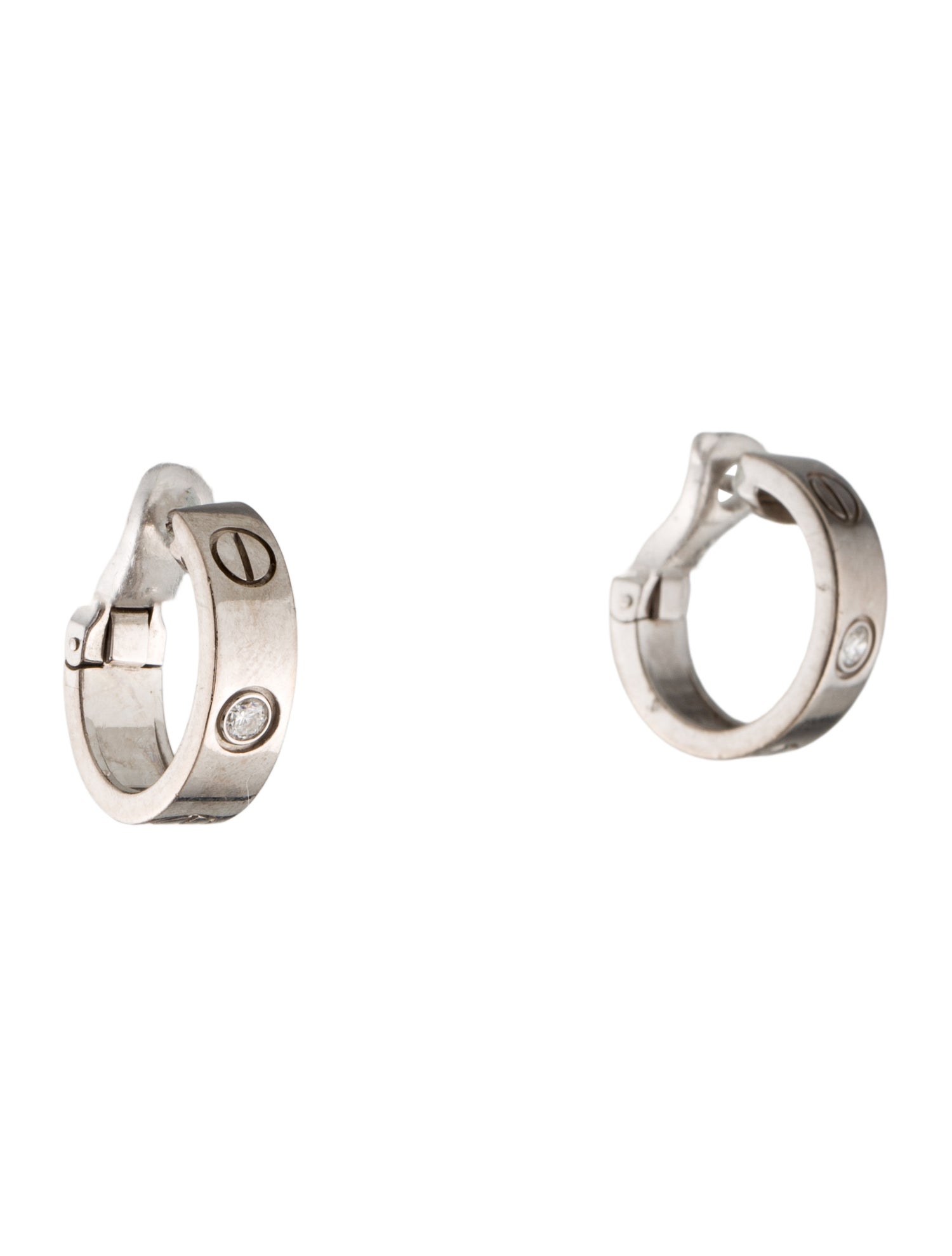 Cartier 2 Diamonds LOVE Earrings, Classic Model