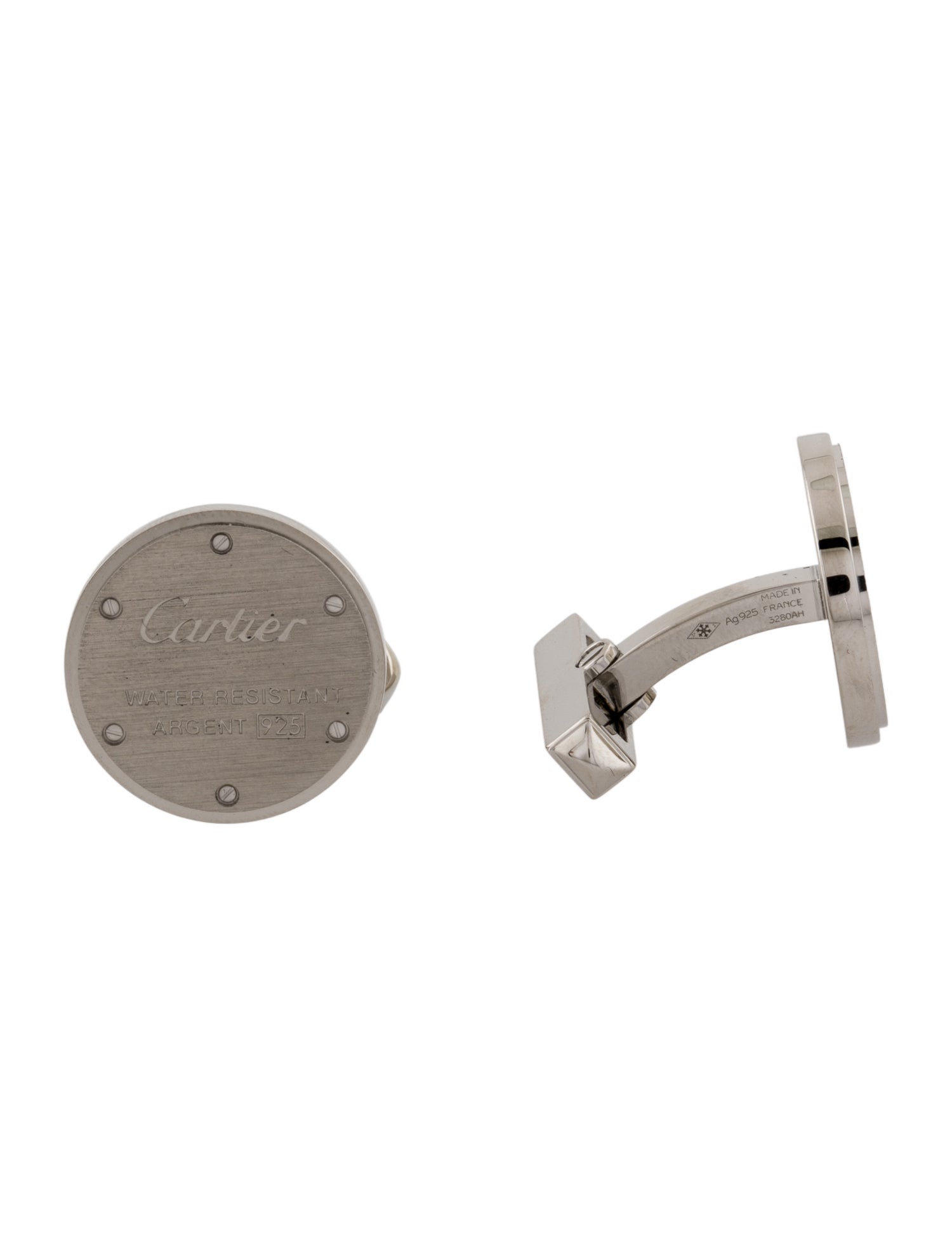Cartier Water Resistant Decor Cufflinks
