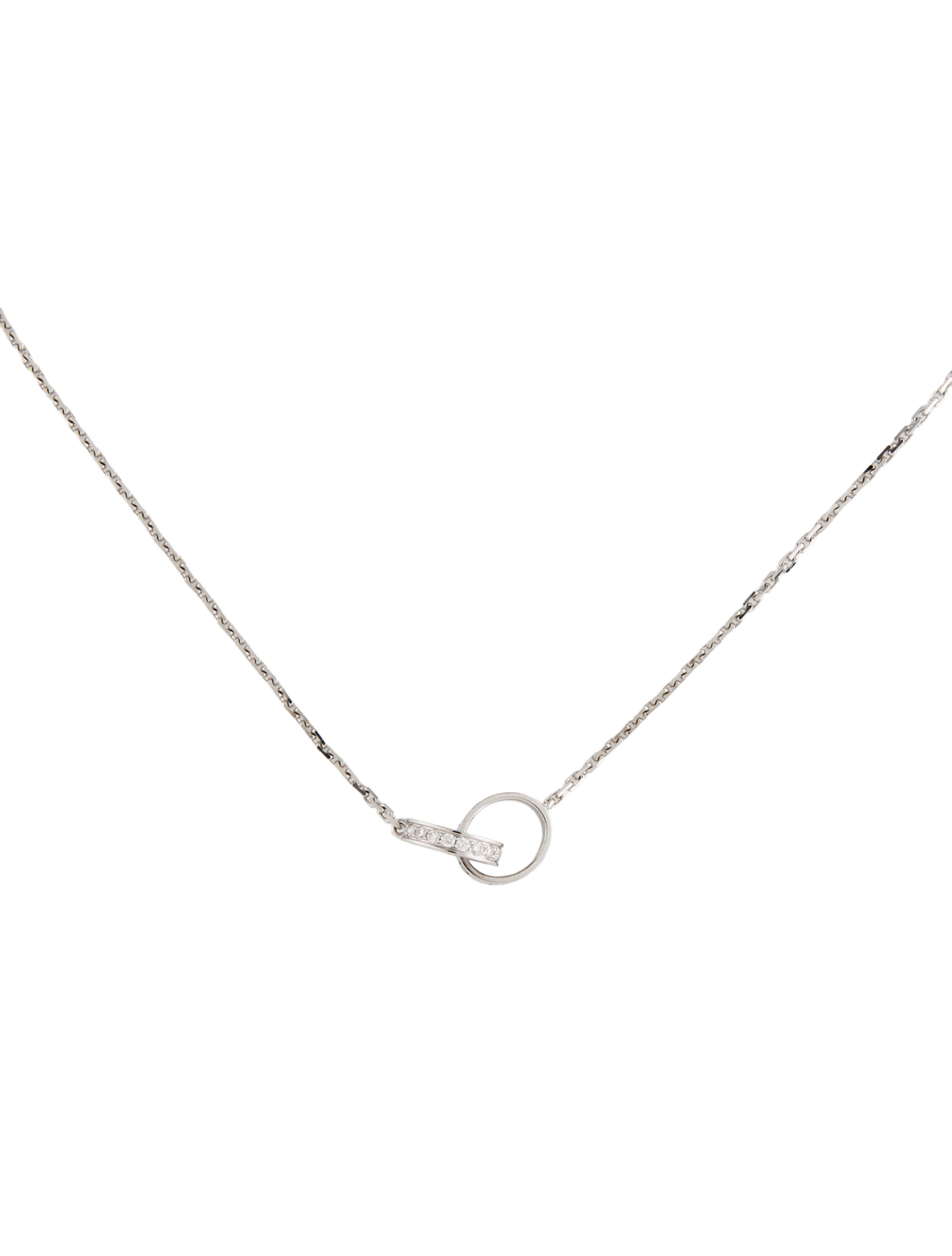 Cartier Half Paved LOVE Pendant Necklace
