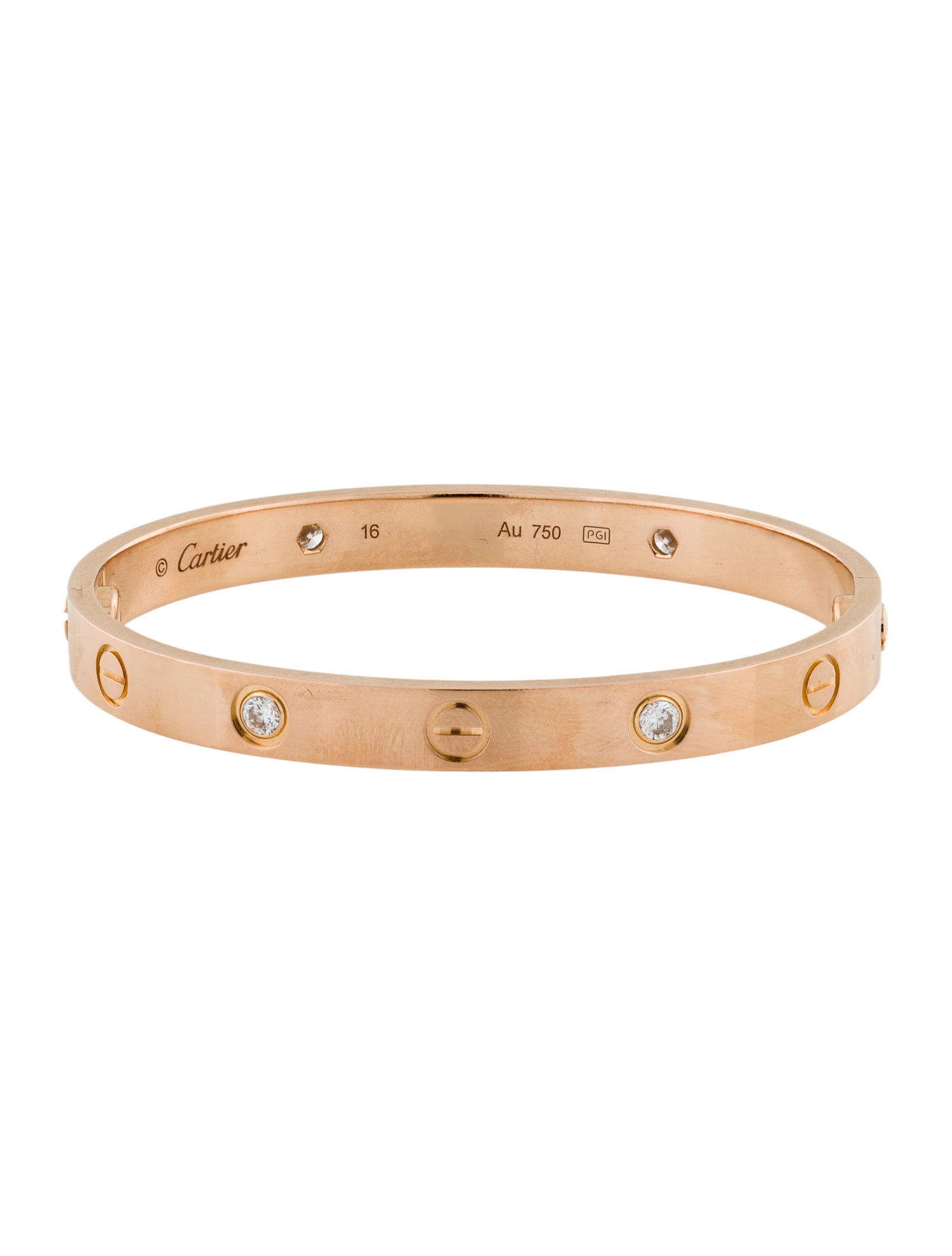 Cartier 4 Diamonds LOVE Bracelet, Classic Model