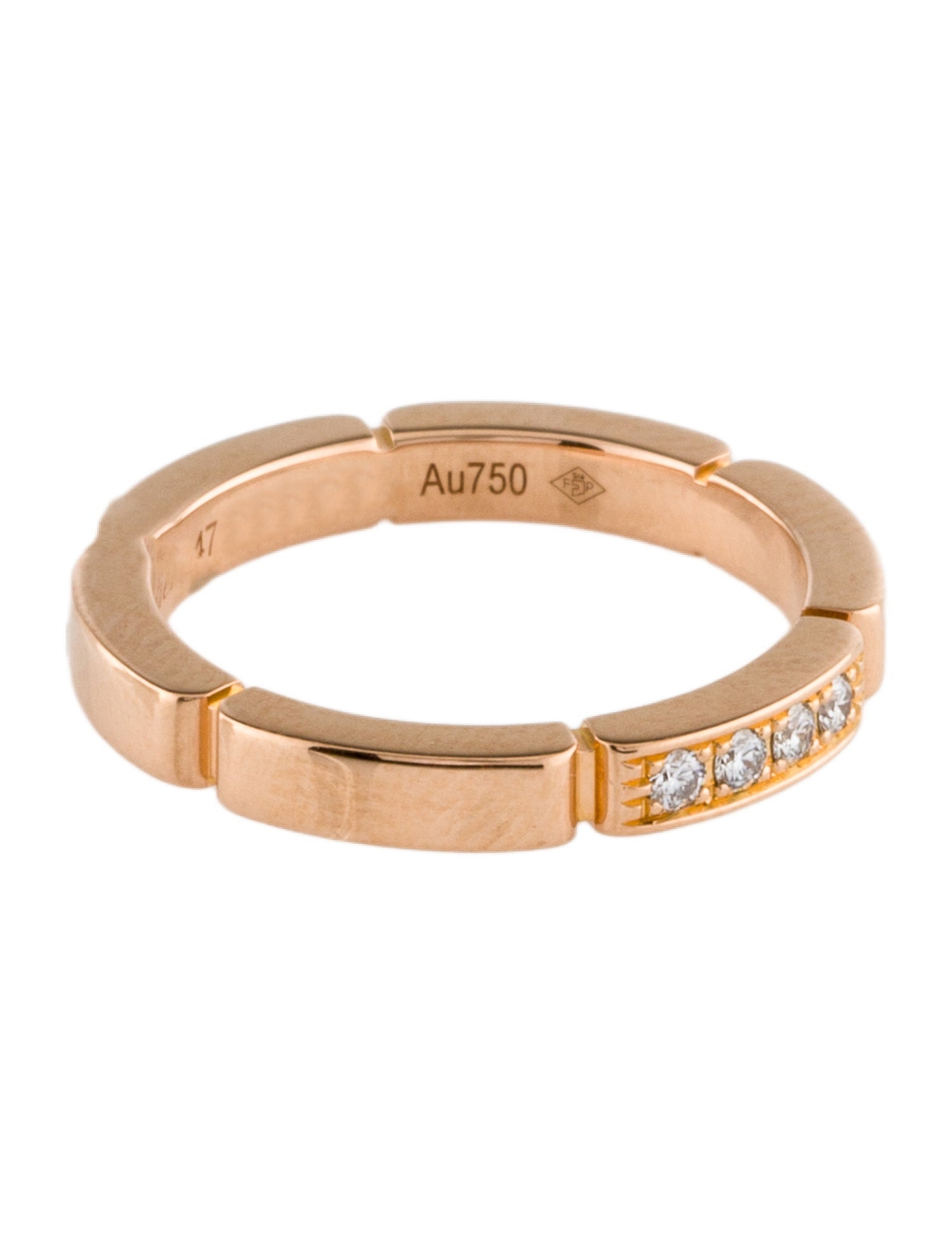 Cartier 4 Diamonds Maillon Panthère Wedding Ring