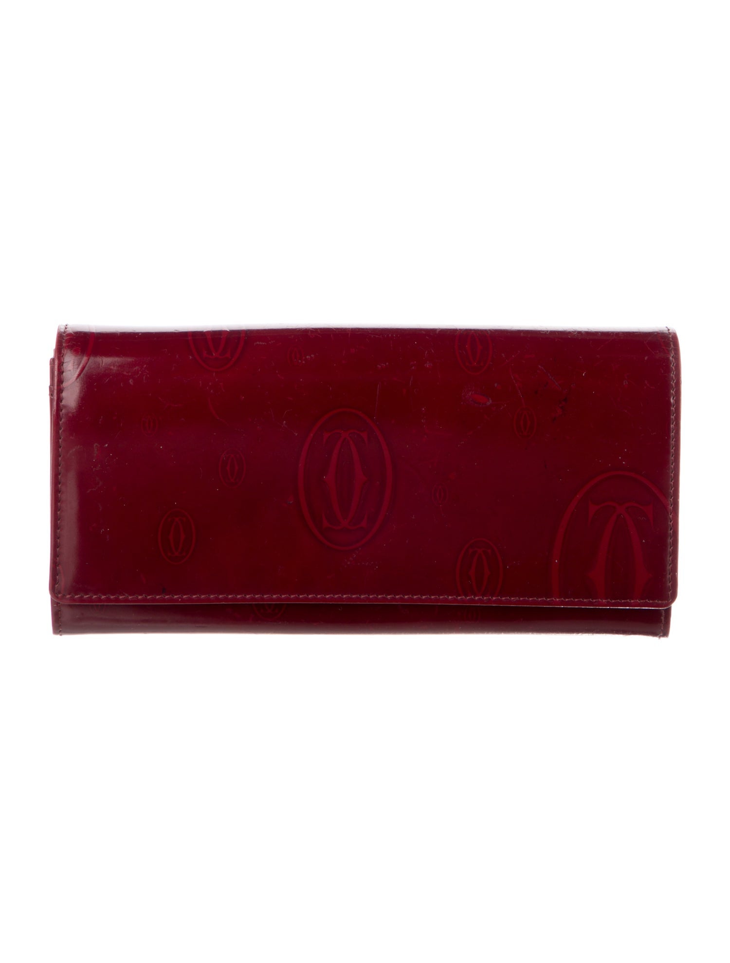 Cartier Patent Leather Continental Wallet