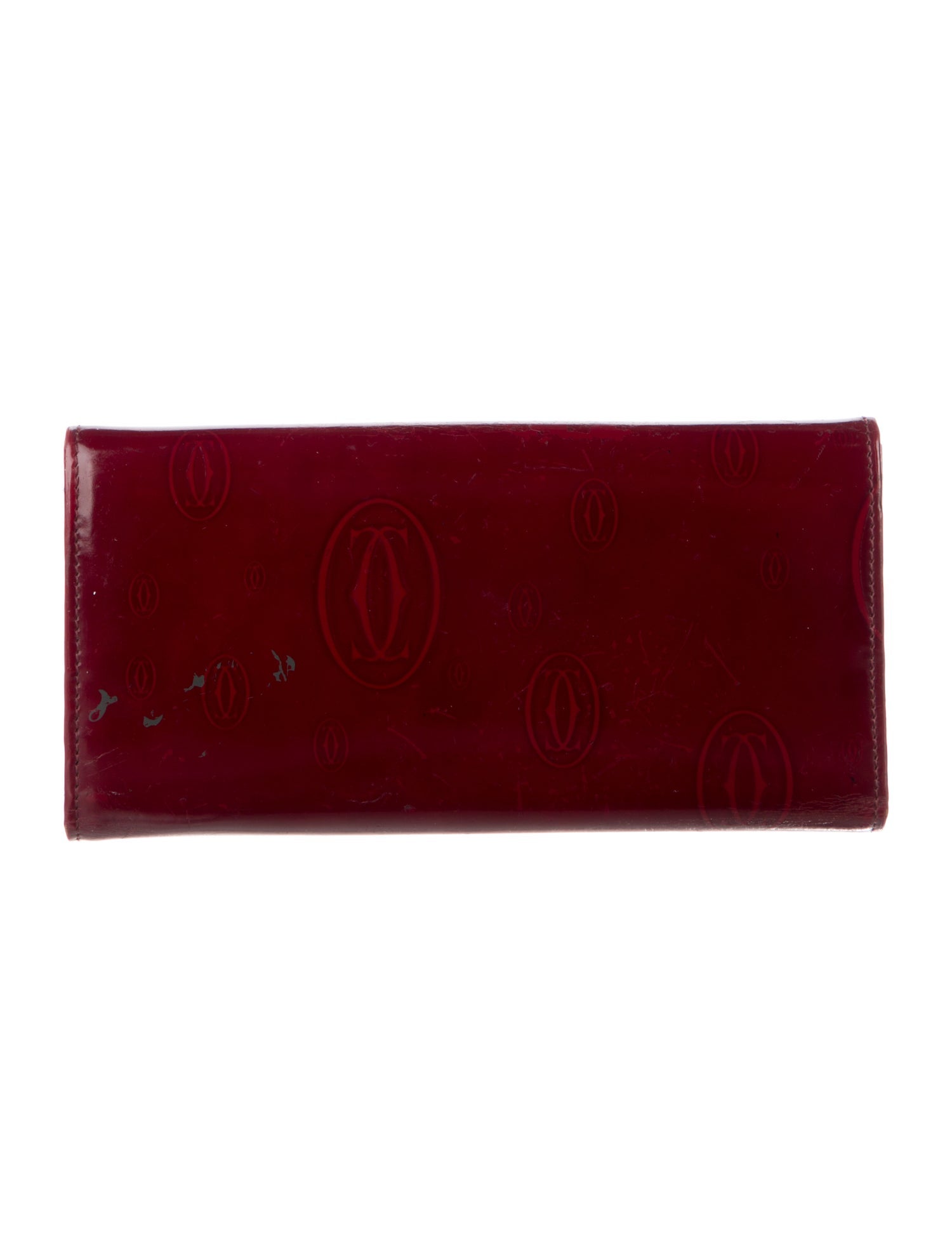 Cartier Patent Leather Continental Wallet