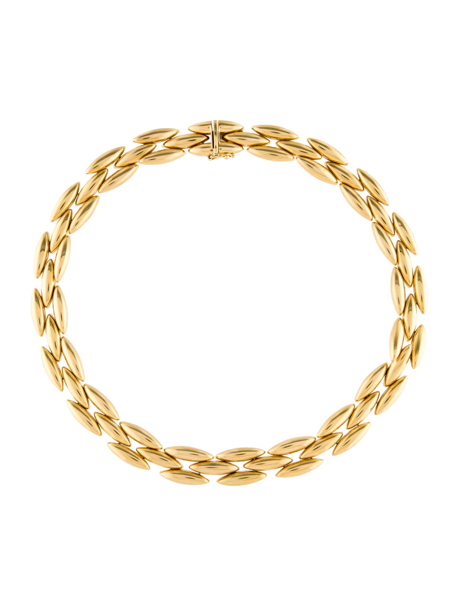 Cartier Vintage Gentiane Link Necklace, 3 Row