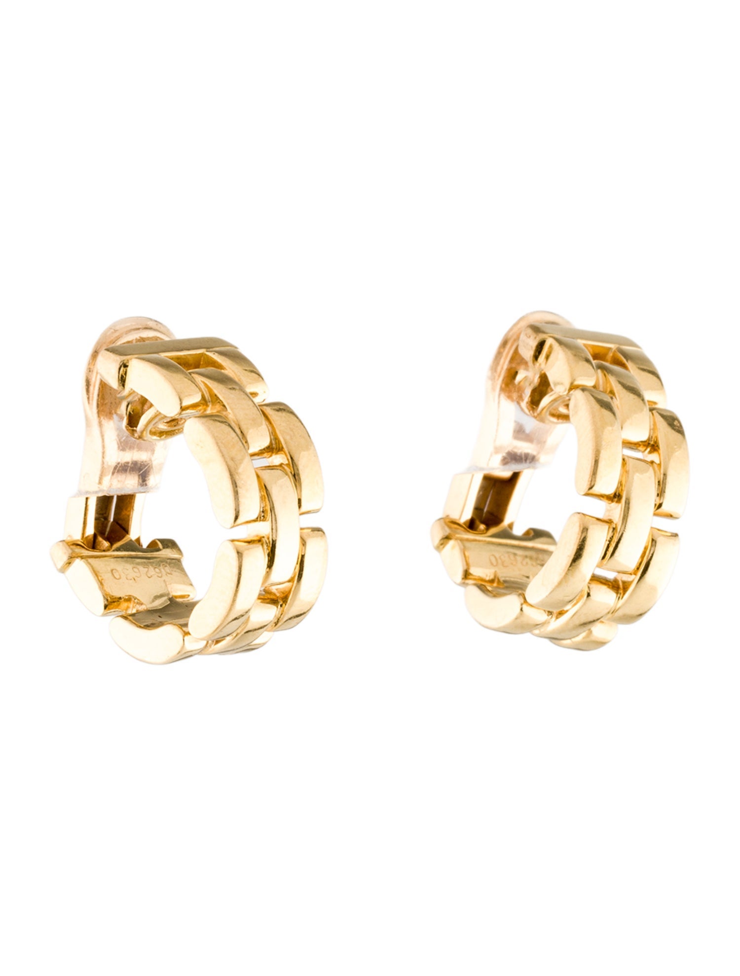 Cartier Vintage Maillon Panthére Hoop Earrings