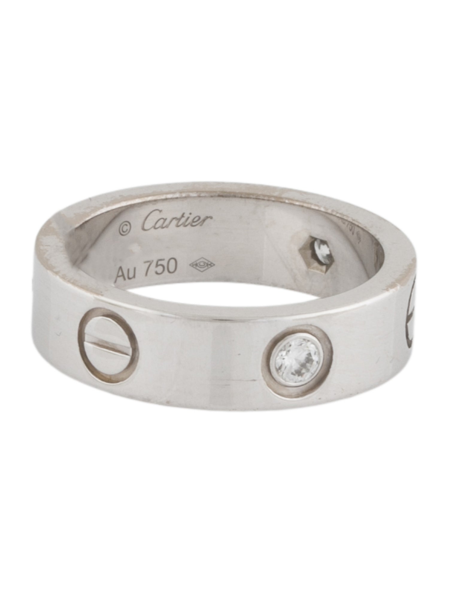 Cartier 3 Diamond LOVE Ring, Classic Model