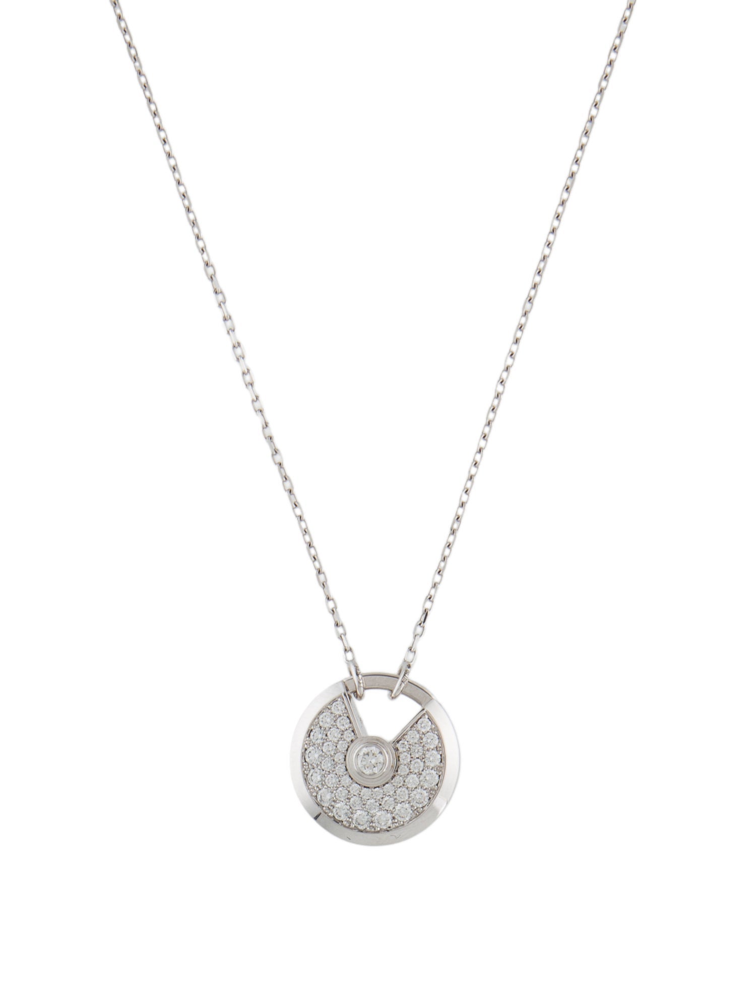 Cartier Paved Amulette de Cartier Pendant Necklace