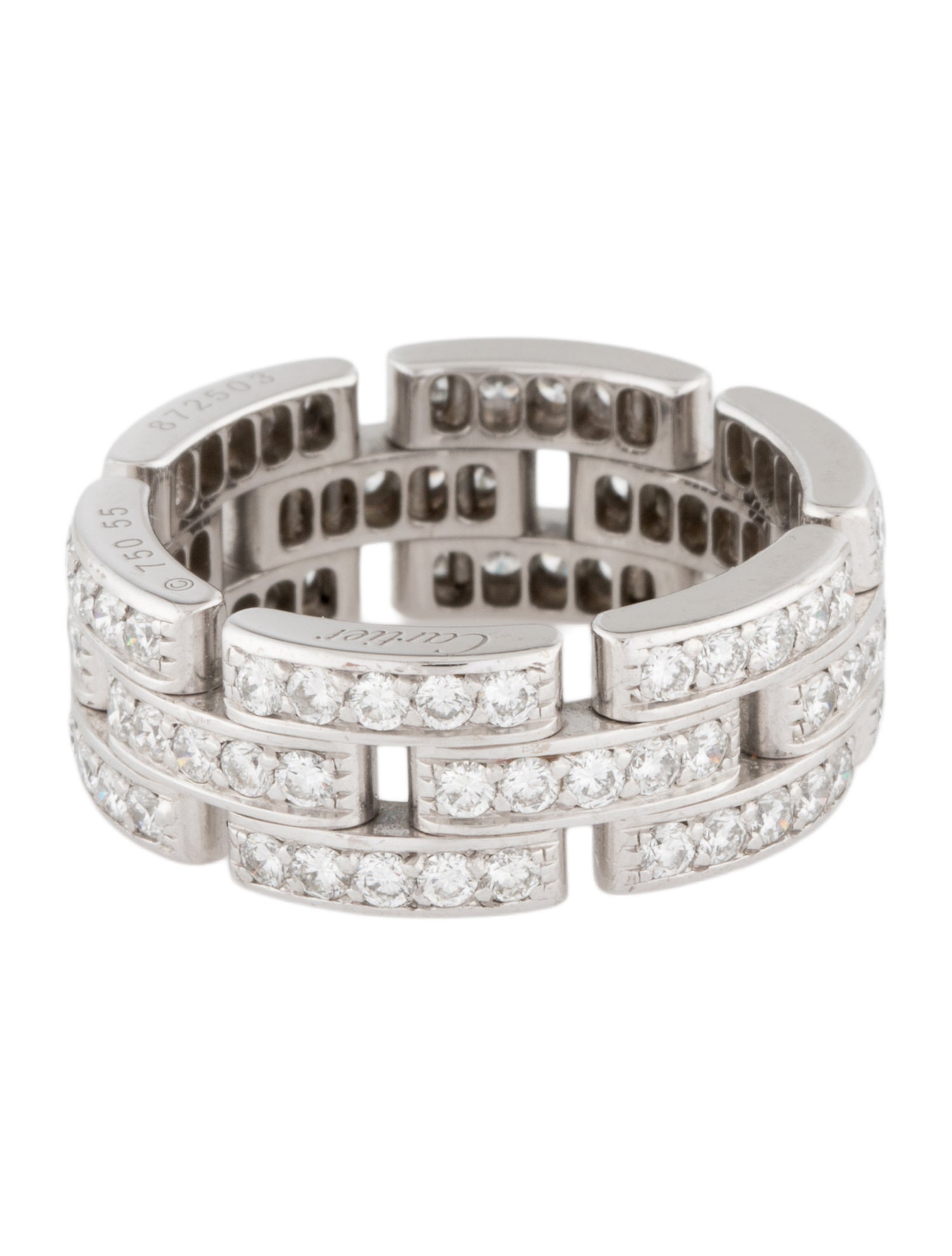 Cartier Paved Triple Row Maillon Panthere Ring