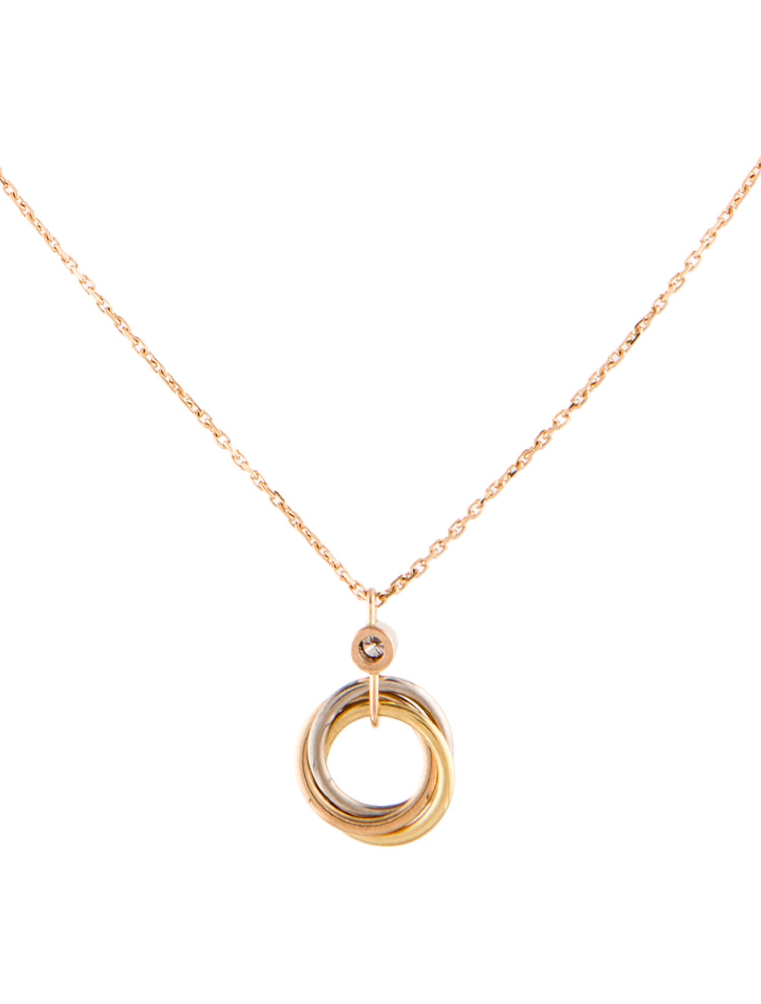 Cartier Trinity Pendant Necklace, 1 Diamond