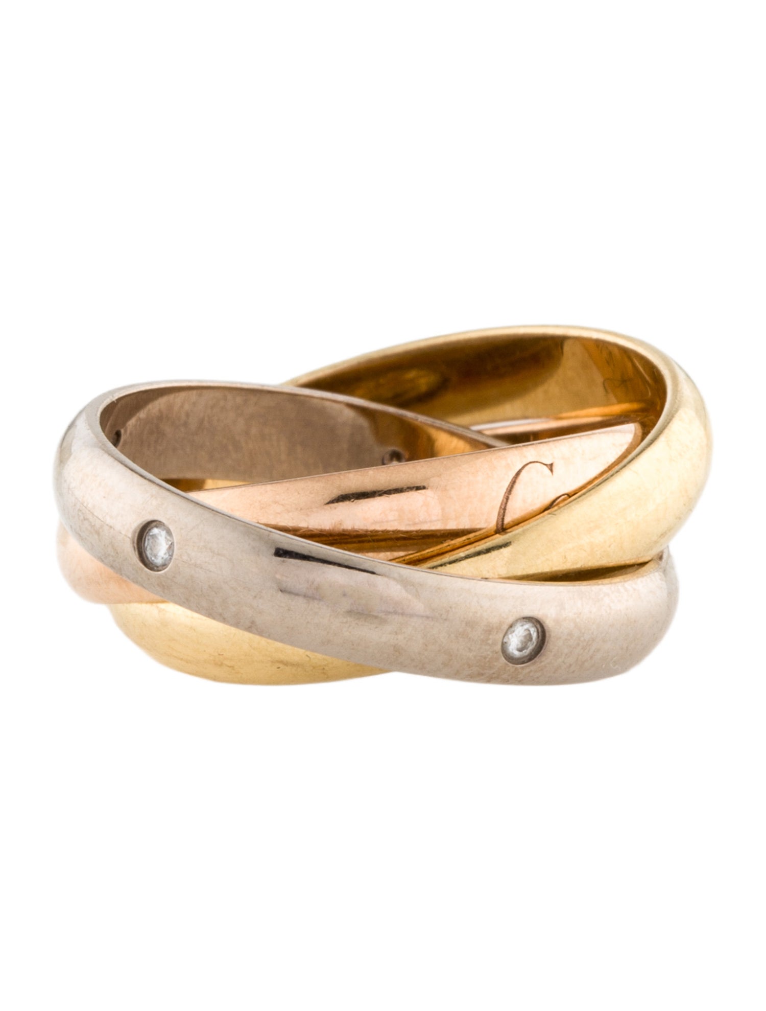Cartier Trinity Ring, Classic Model, 5 Diamonds