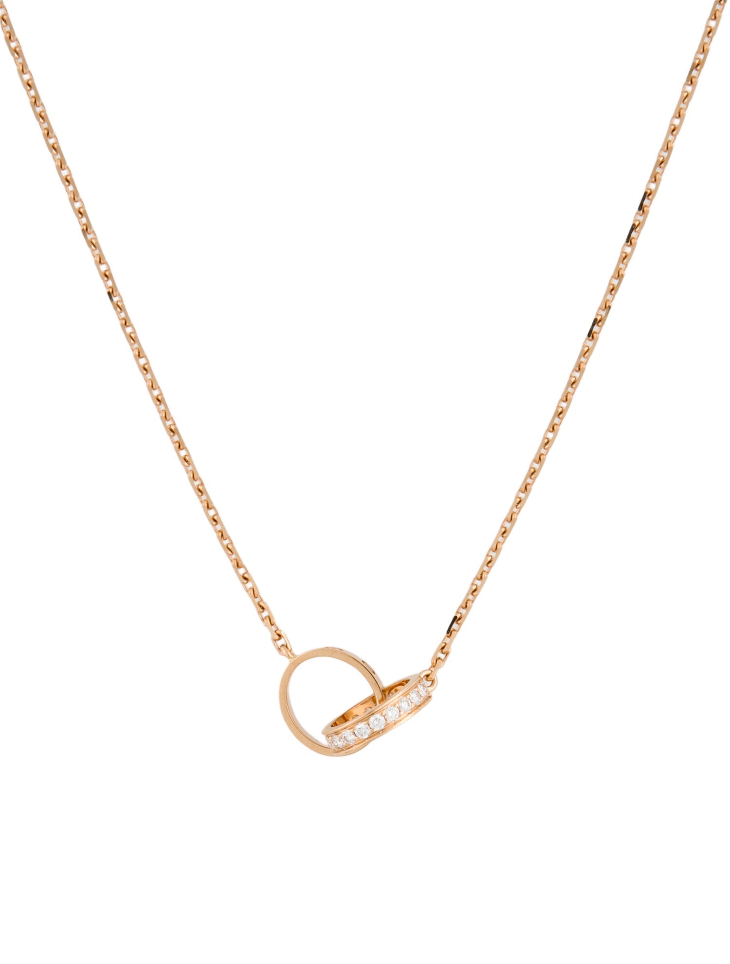 Cartier LOVE Necklace, Half Pavéd