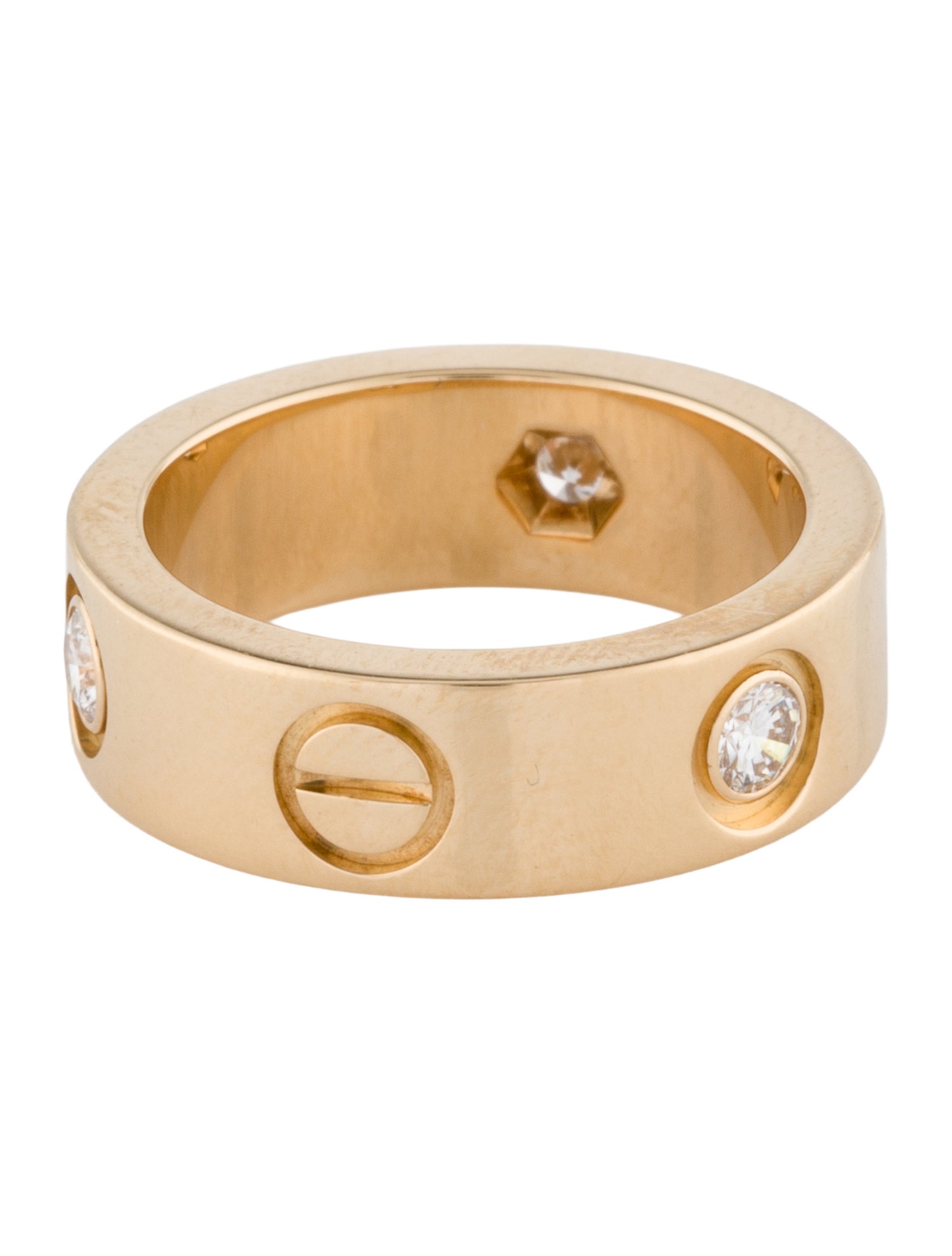 Cartier 3 Diamond Classic LOVE Ring