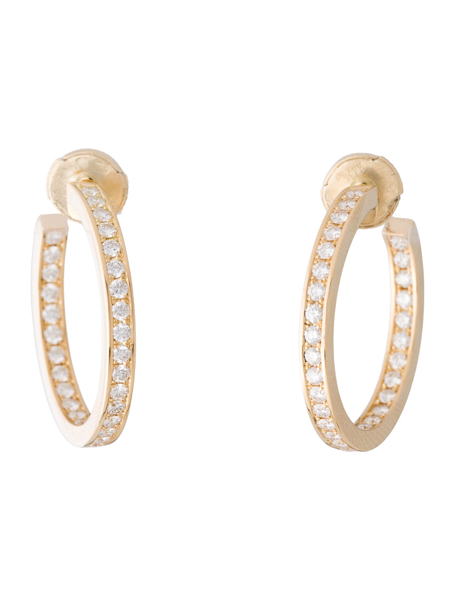 Cartier Diamond Inside Out Hoop Earrings