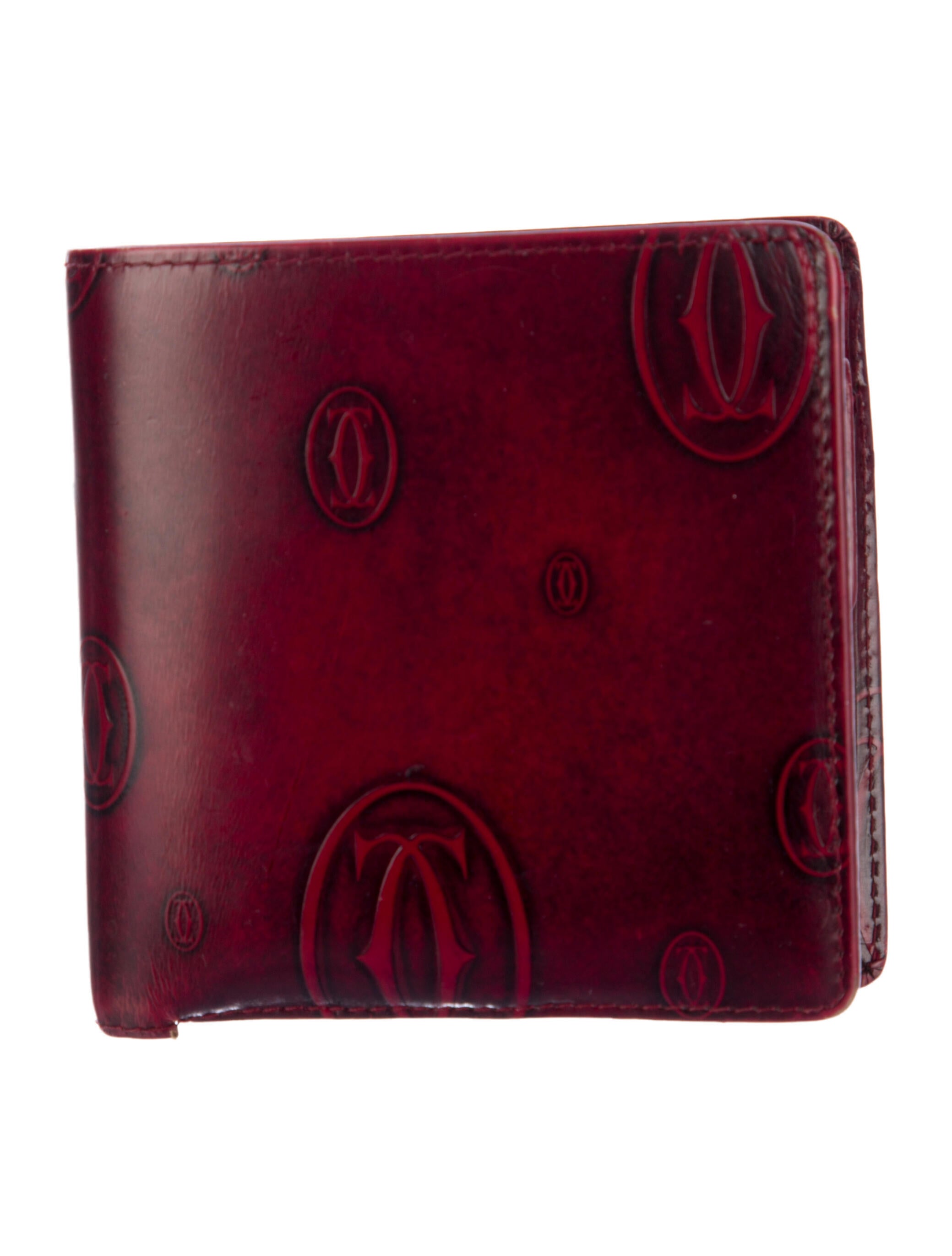 Cartier Embossed Leather Printed Bifold Wallet