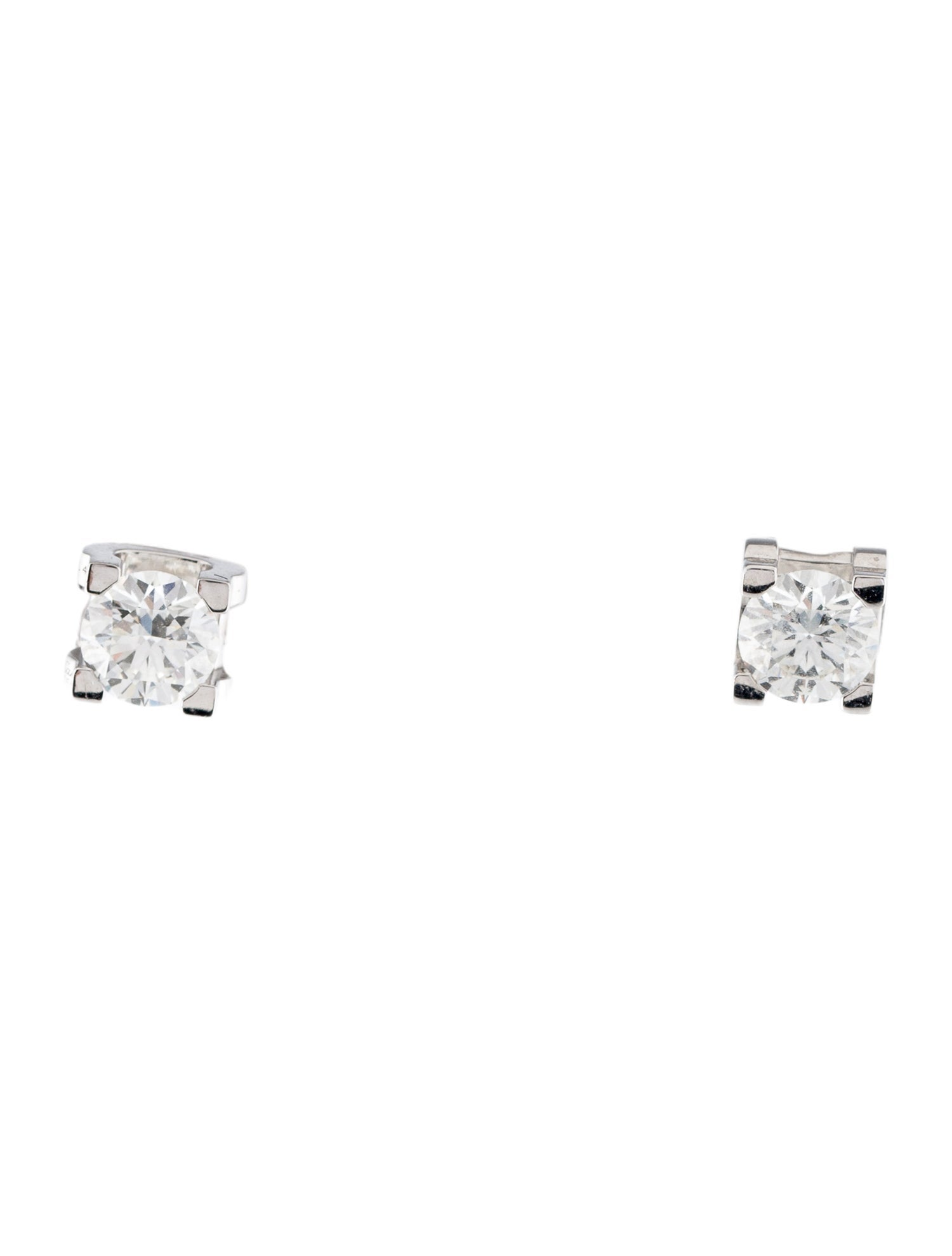 Cartier C de Cartier Studs, 2 Round Brilliant